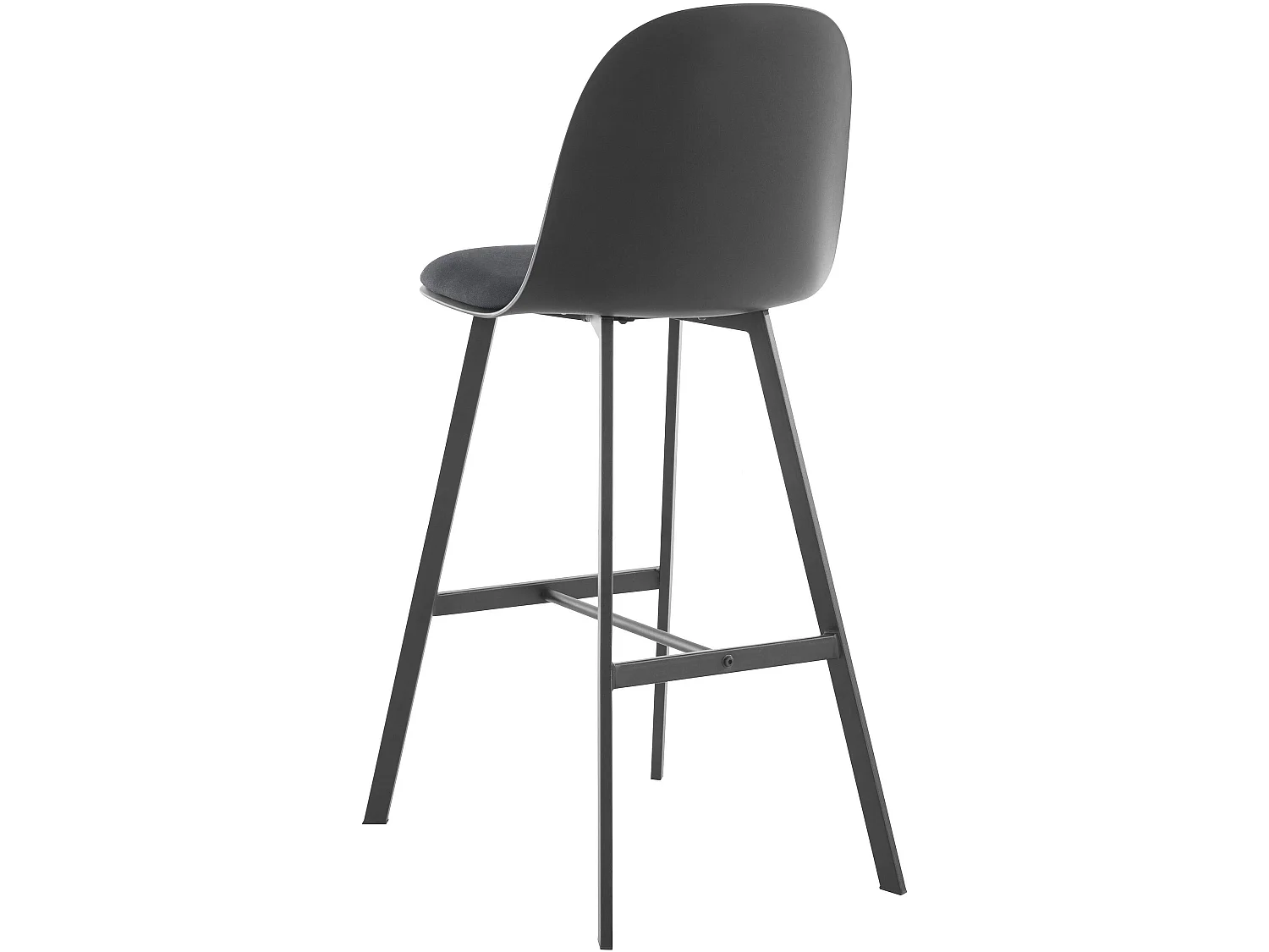 Asta | Lot de 2 tabourets de bar en PU et plastique avec pieds en métal