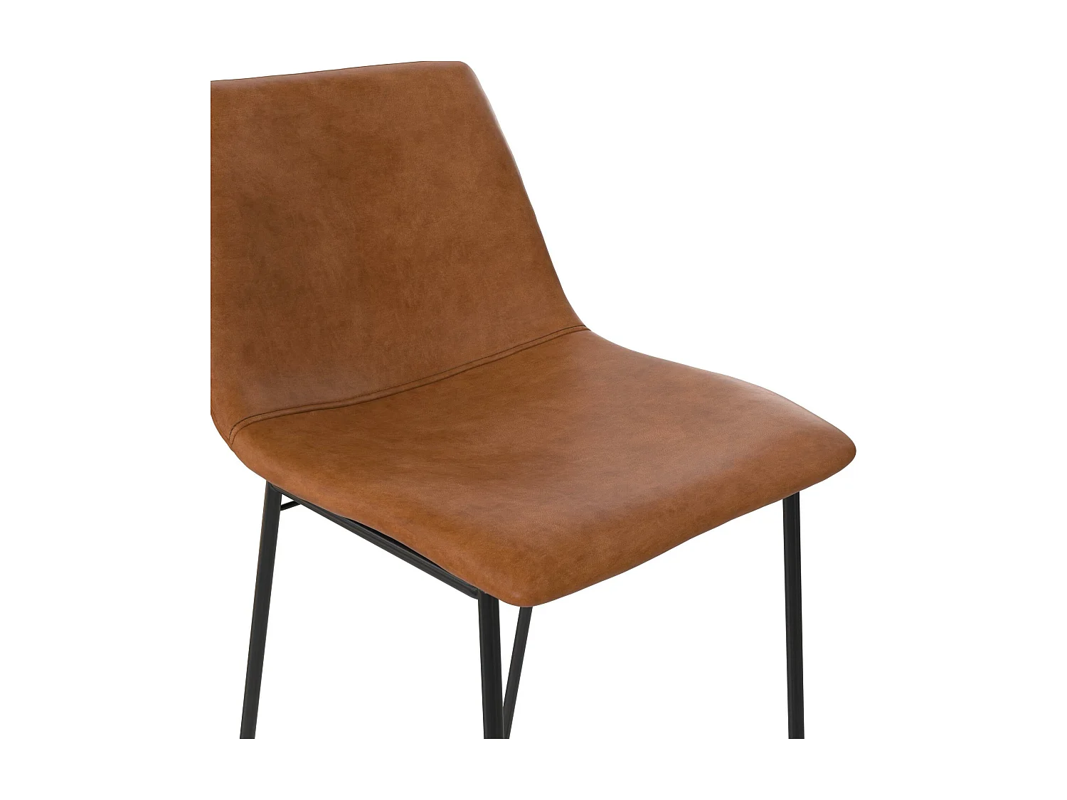 Sgabello in ecopelle caramello