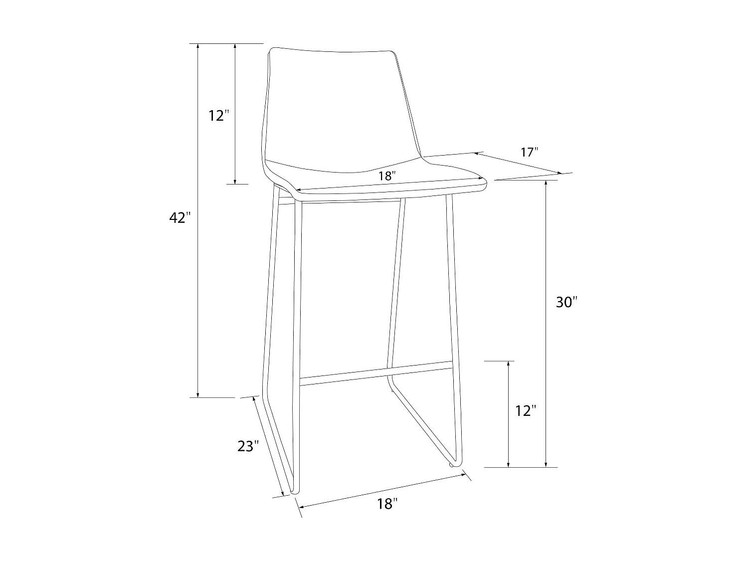 Barhocker aus Kunstleder, karamellfarben