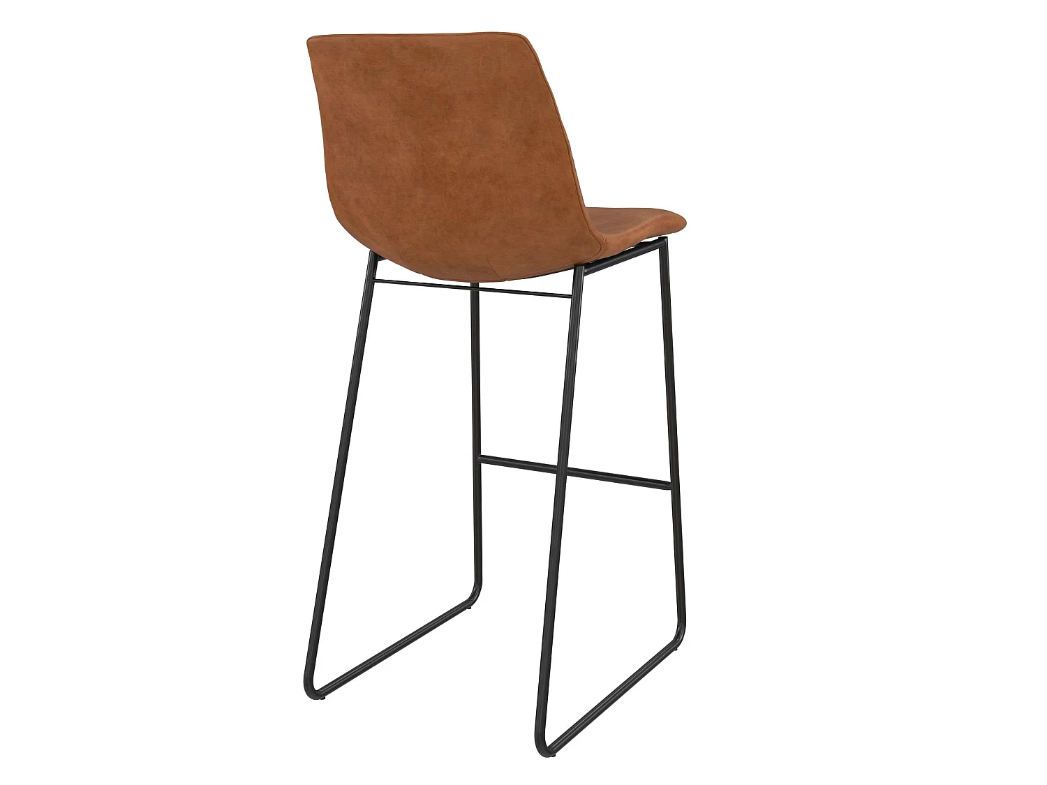 Bowden | Tabouret de bar en simili cuir caramel