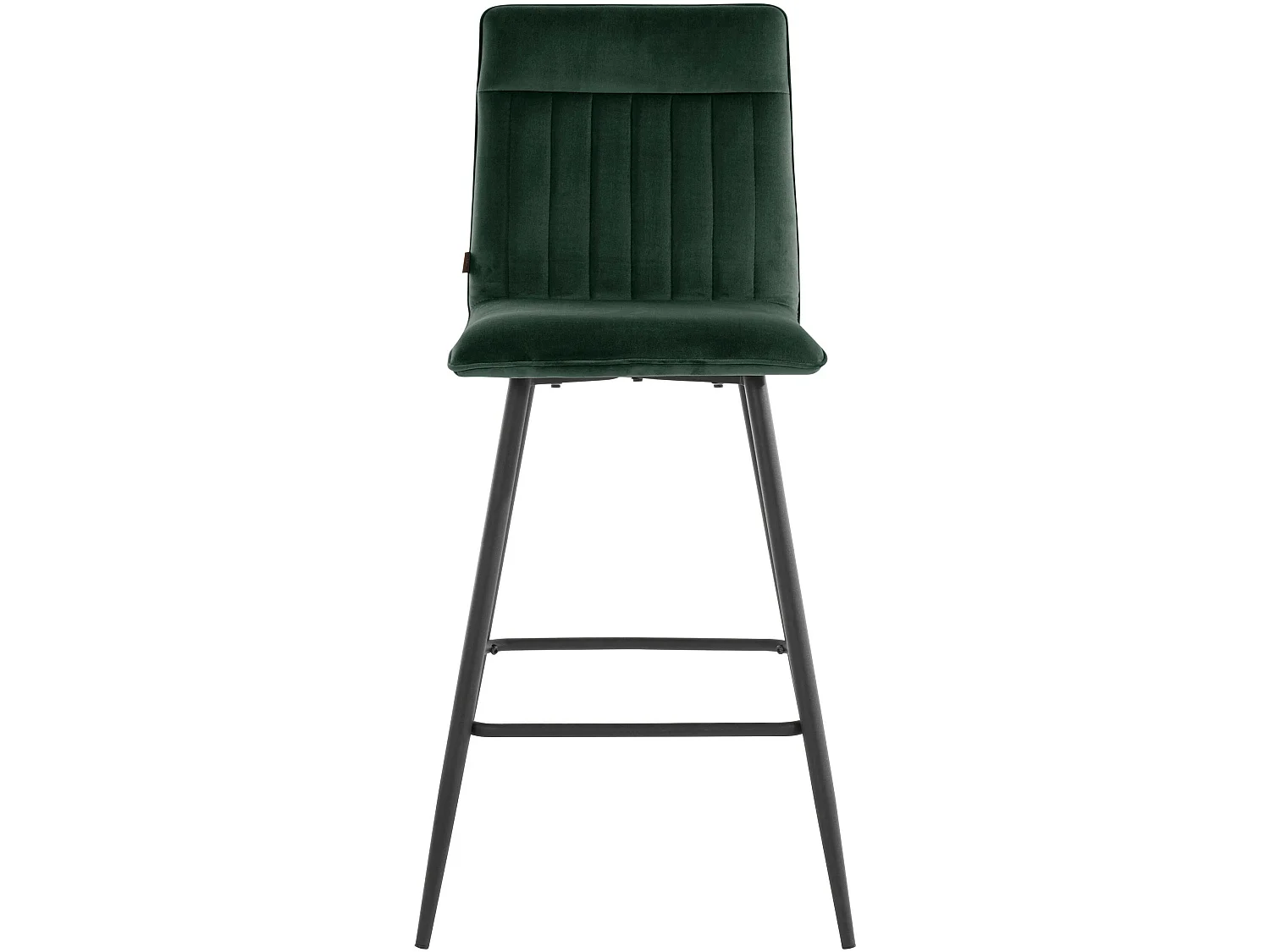 Set di 2 sgabelli imbottiti in velluto verde scuro