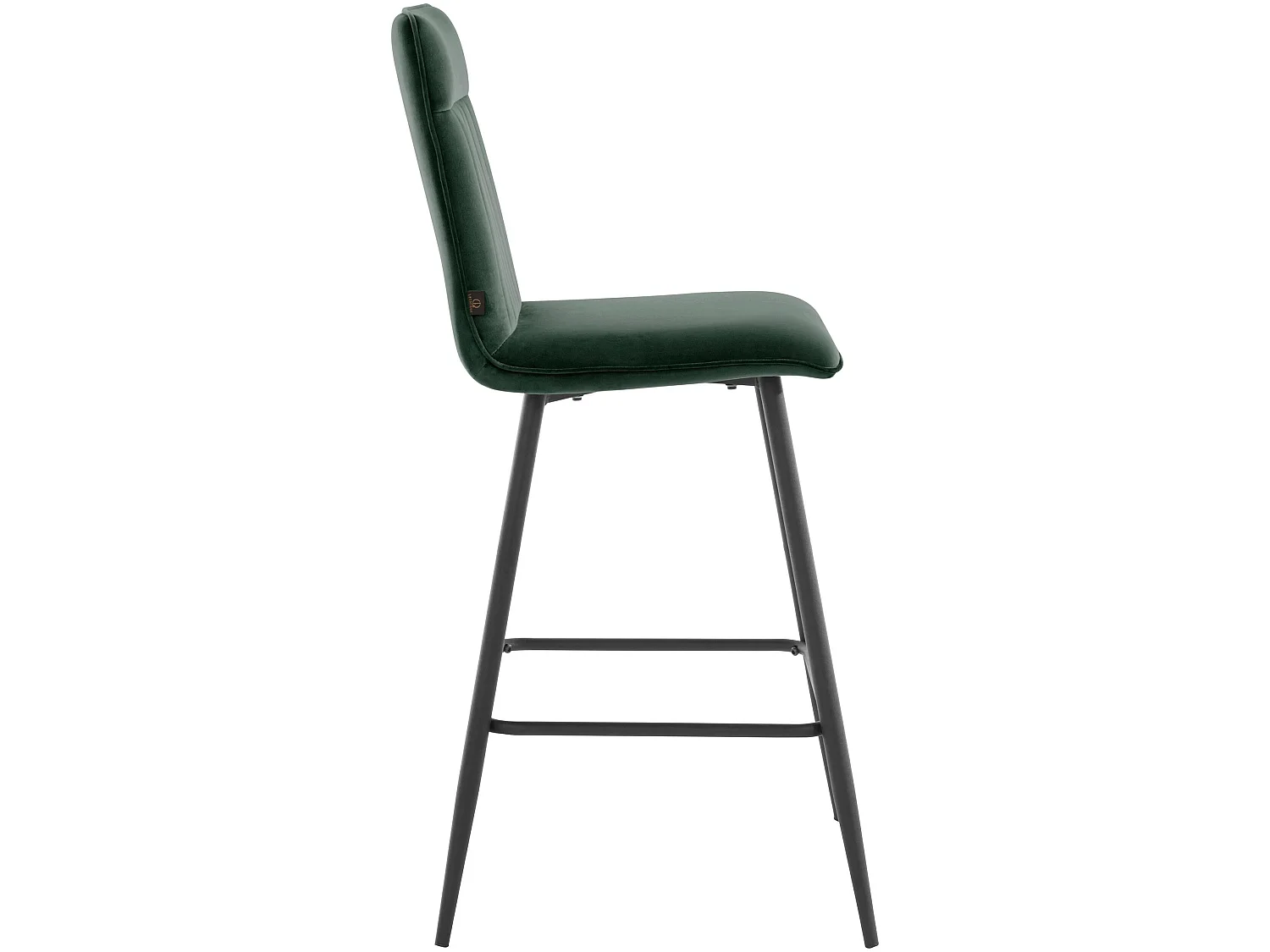 Set di 2 sgabelli imbottiti in velluto verde scuro