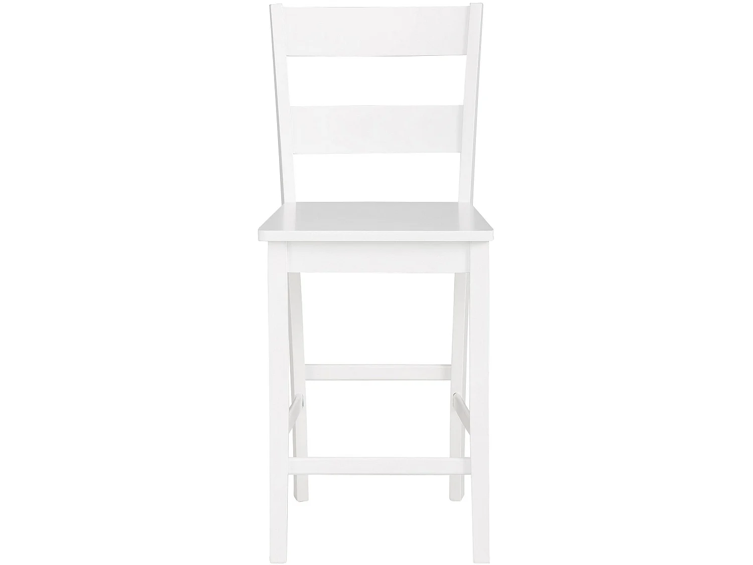 Juego de 2 taburetes de bar en MDF blanco