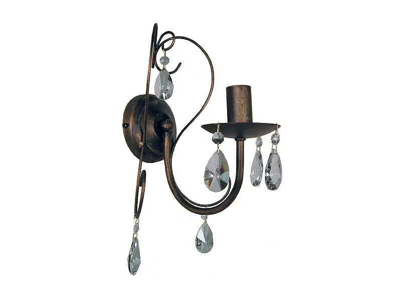 Applique TOSEL ,métal,Marron,H 9xD25xP25cm