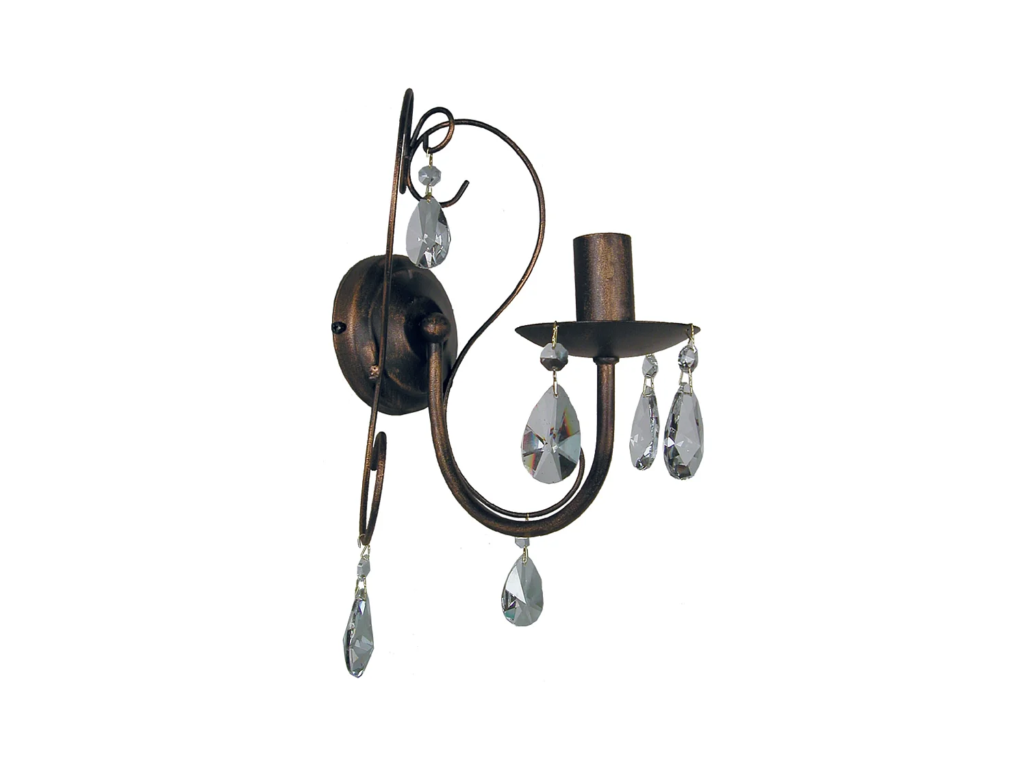 Applique TOSEL ,métal,Marron,H 9xD25xP25cm