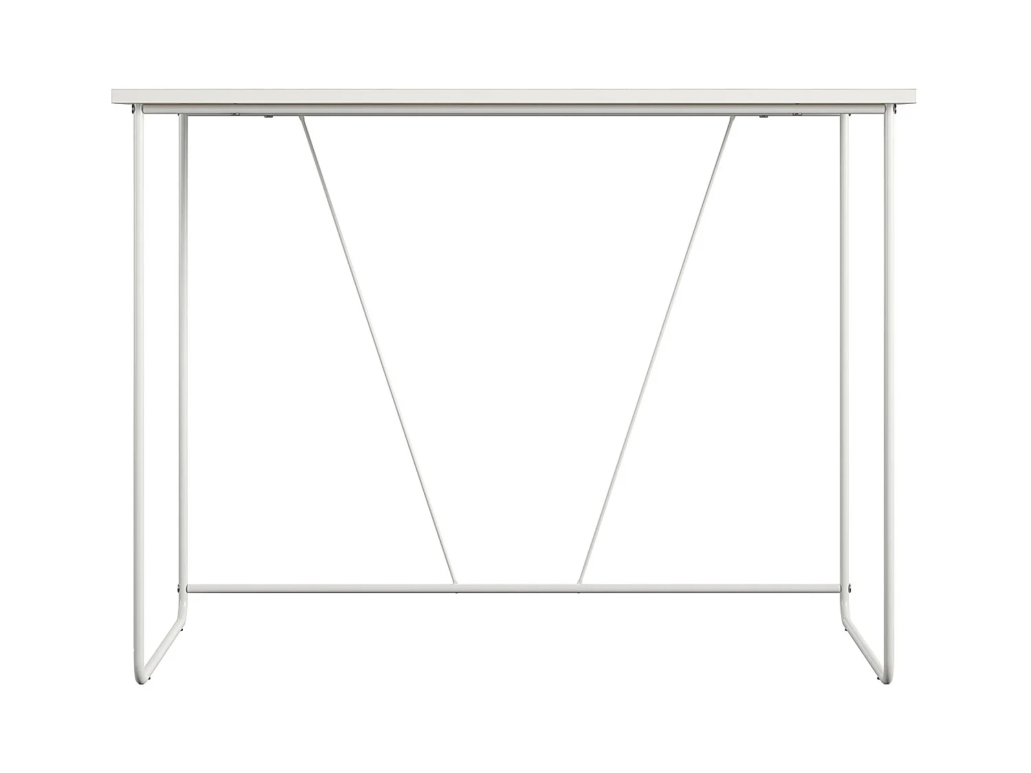 Mesa de ordenador en naturaleza de aglomerado y estructura en metal