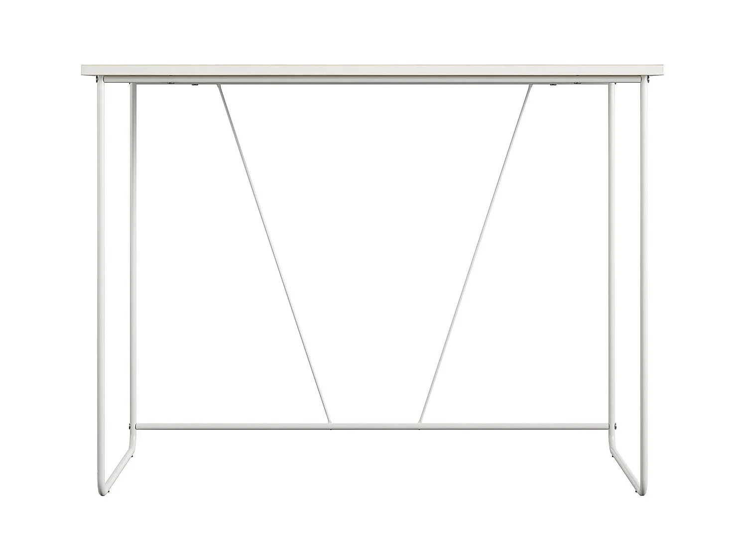 Mesa de ordenador en naturaleza de aglomerado y estructura en metal