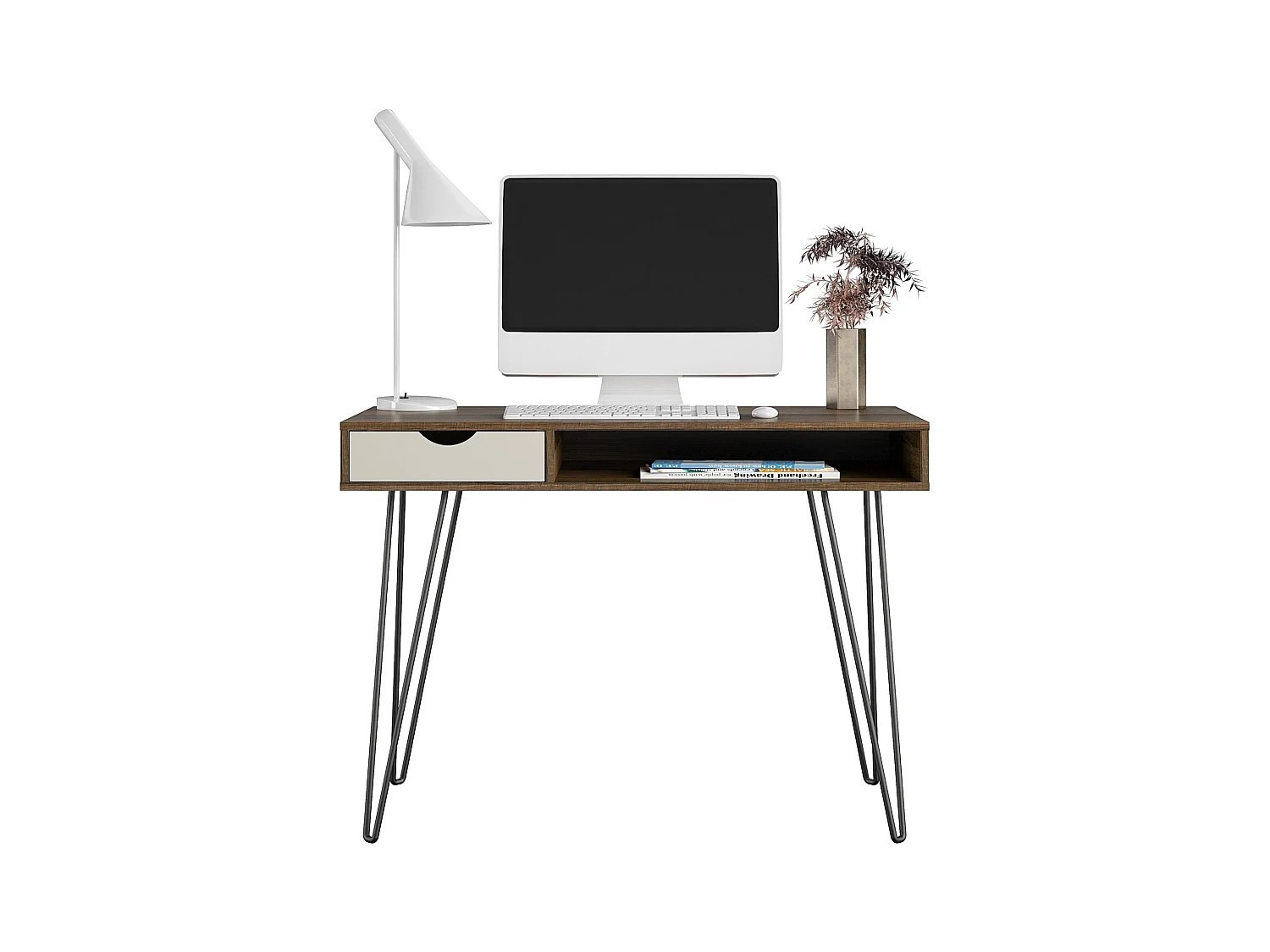 Concord | Bureau met 1 lade in effet eiken bruin