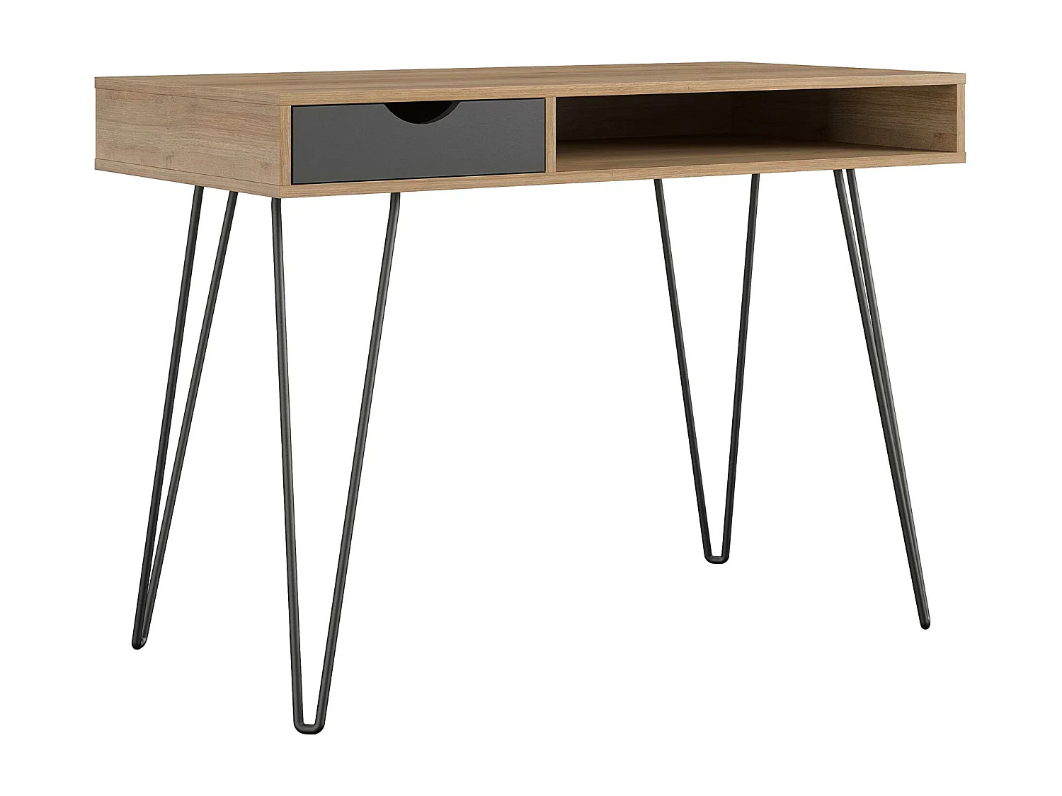 Concord | Schreibtisch mit 1 Schublade in Holzoptik Natur