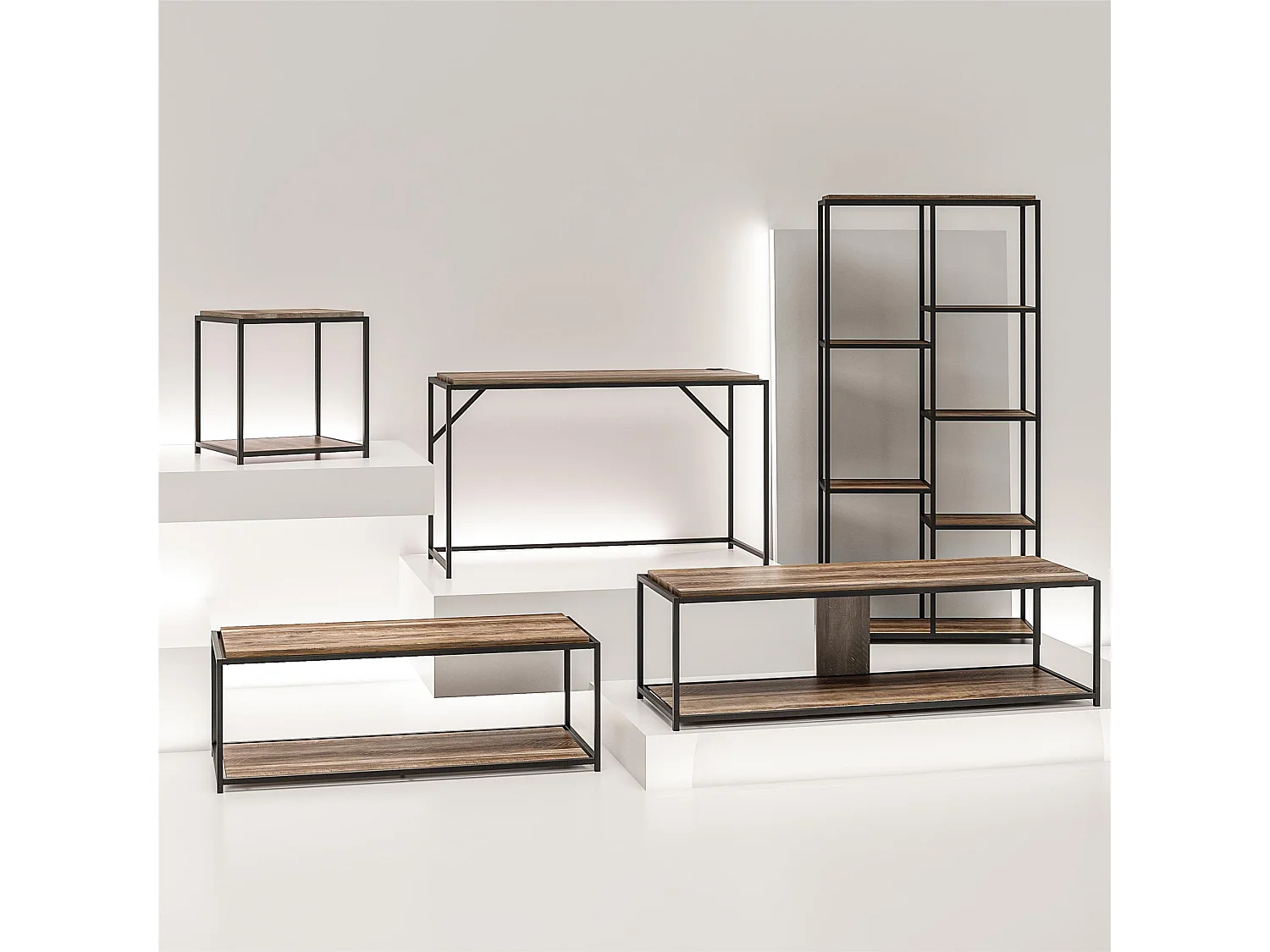 Scrittoio in agglomerato di legno rovere stagionato