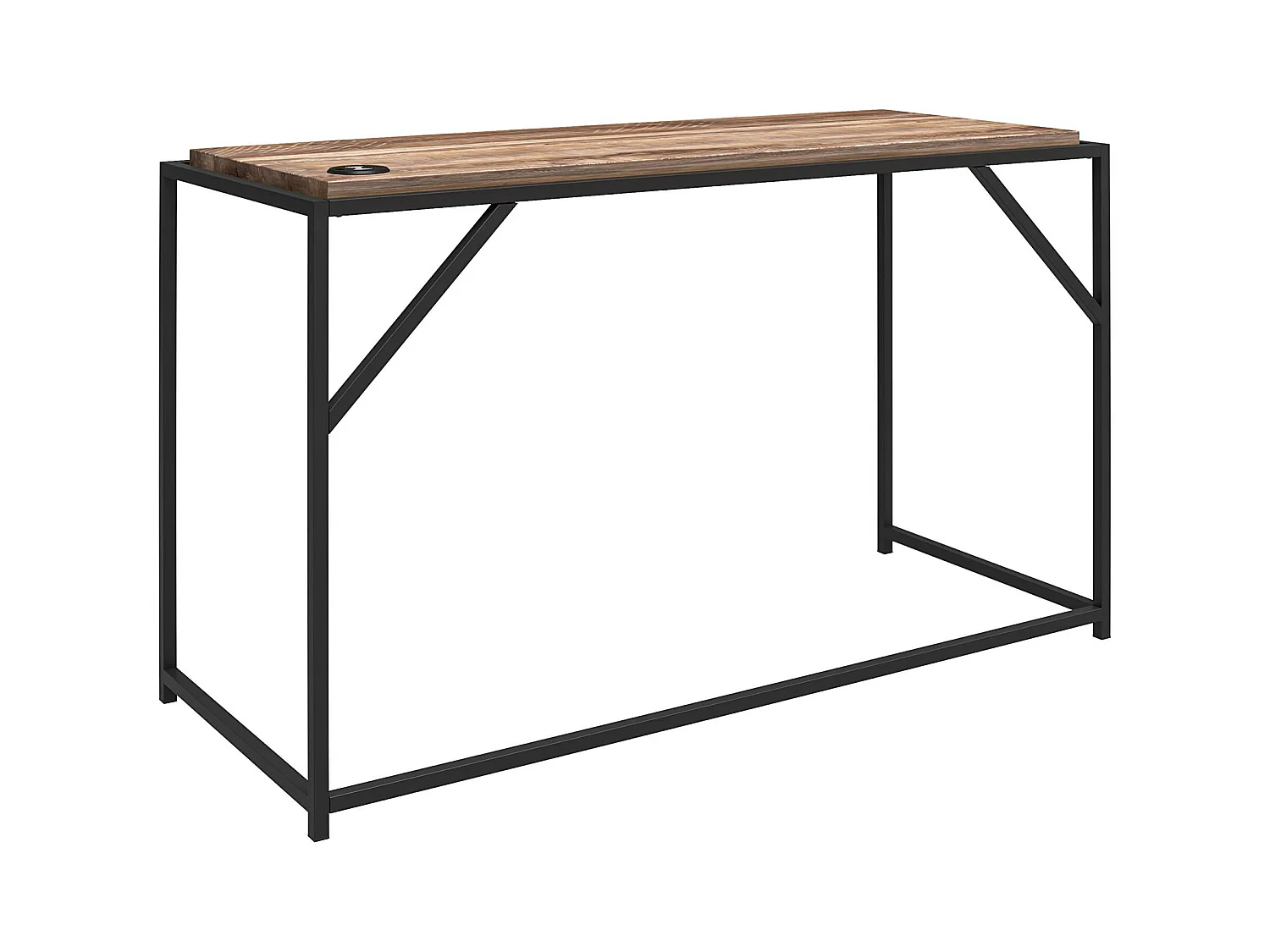 Quincy | Bureau en effet chêne et structure en métal