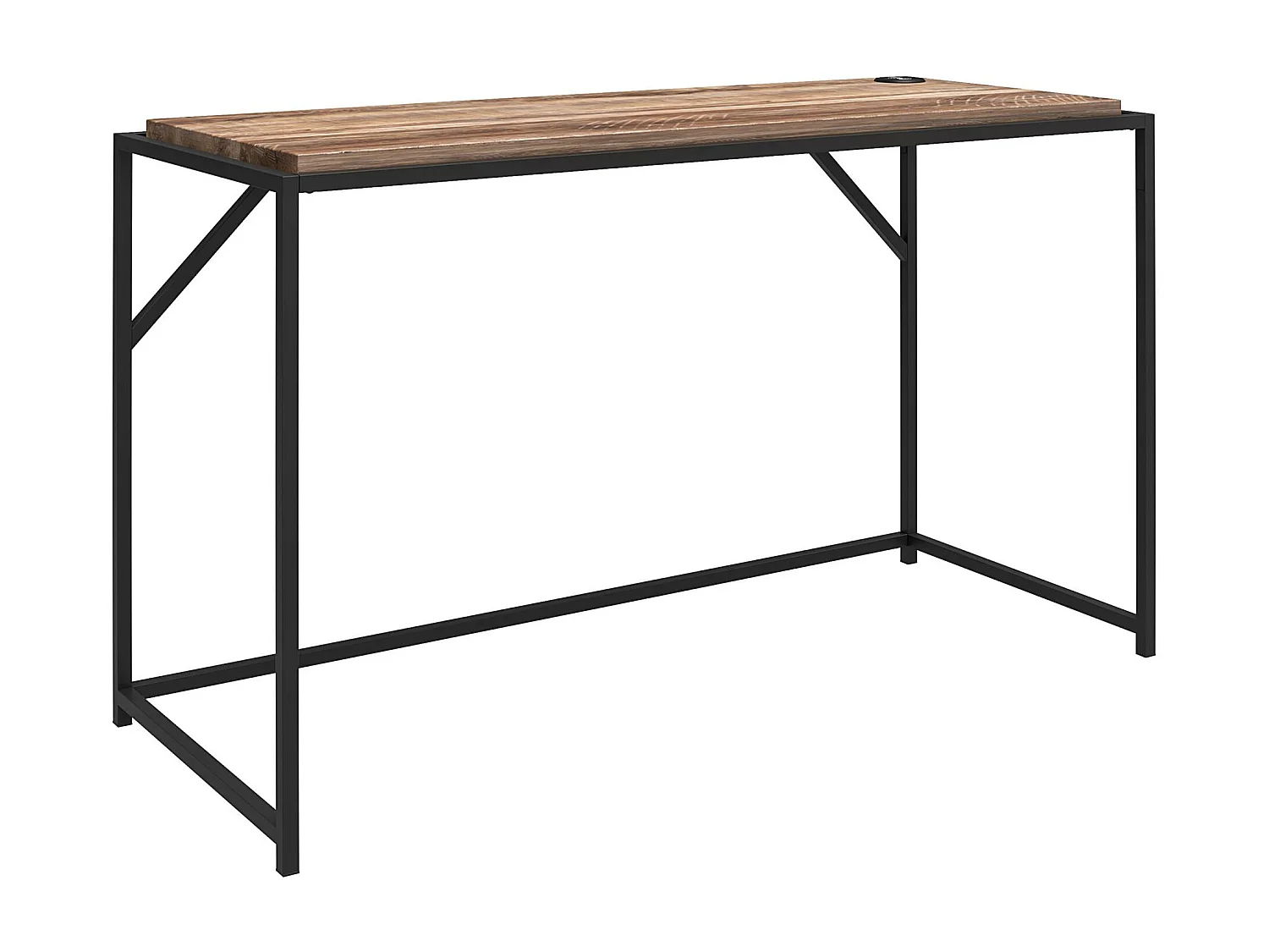 Quincy | Bureau en effet chêne et structure en métal