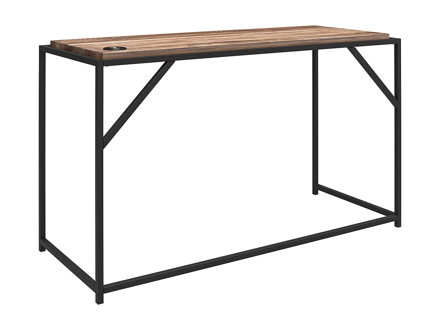 Quincy | Bureau en effet chêne et structure en métal