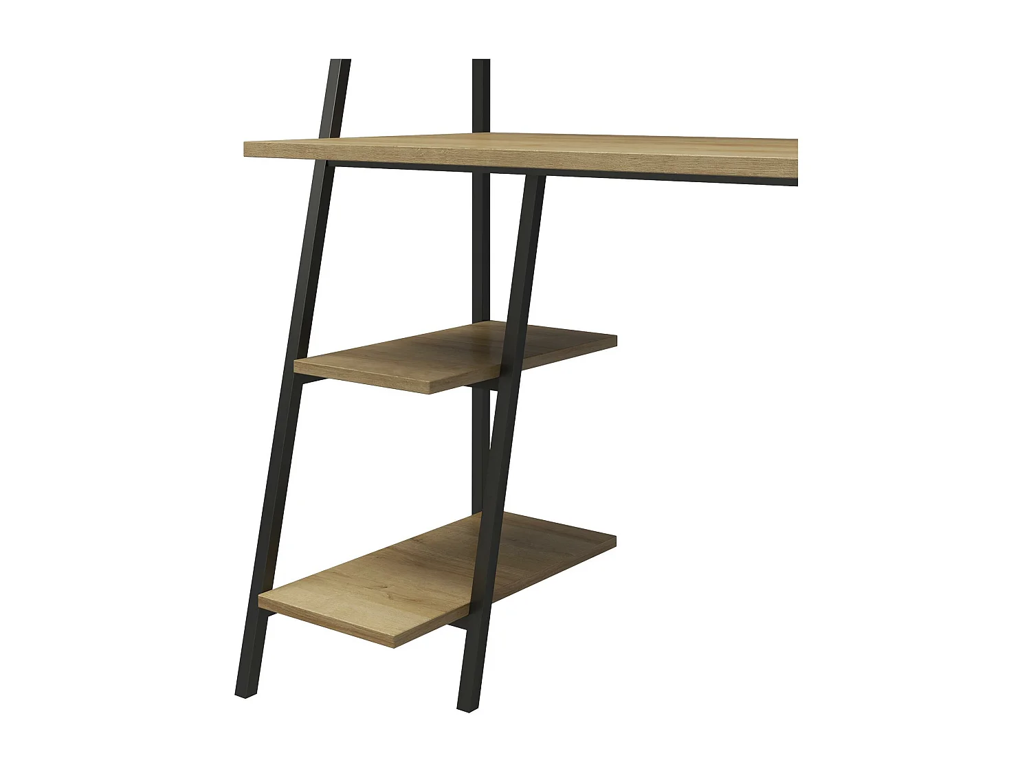 Escritorio con escaleras en tablero de partículas-estructura en metal