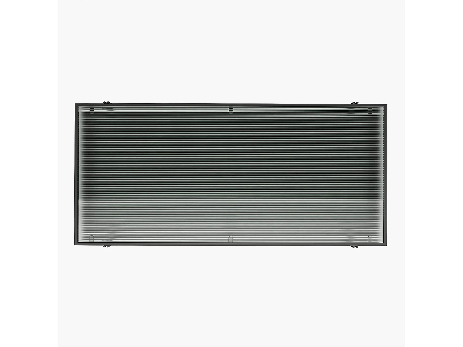 Wainwright | Bureau d'ordinateur en verre transparent et cadre en métal noir