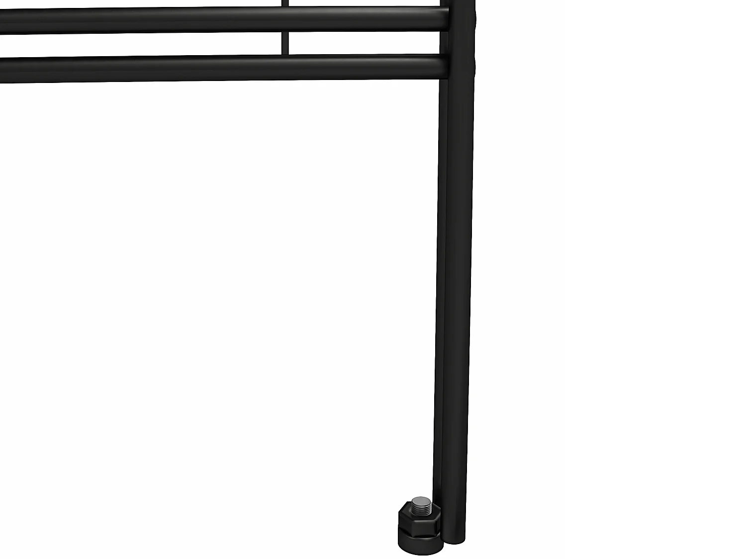 Wainwright | Bureau d'ordinateur en verre transparent et cadre en métal noir