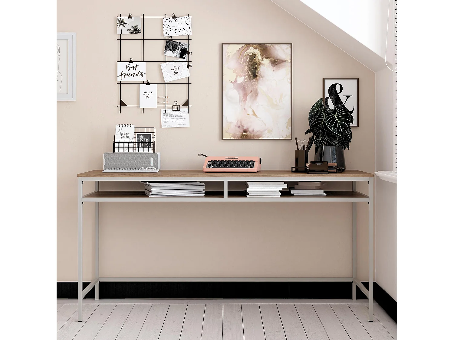 Schreibtische Schreibtische mit 1 Tür wd Computer Taupe