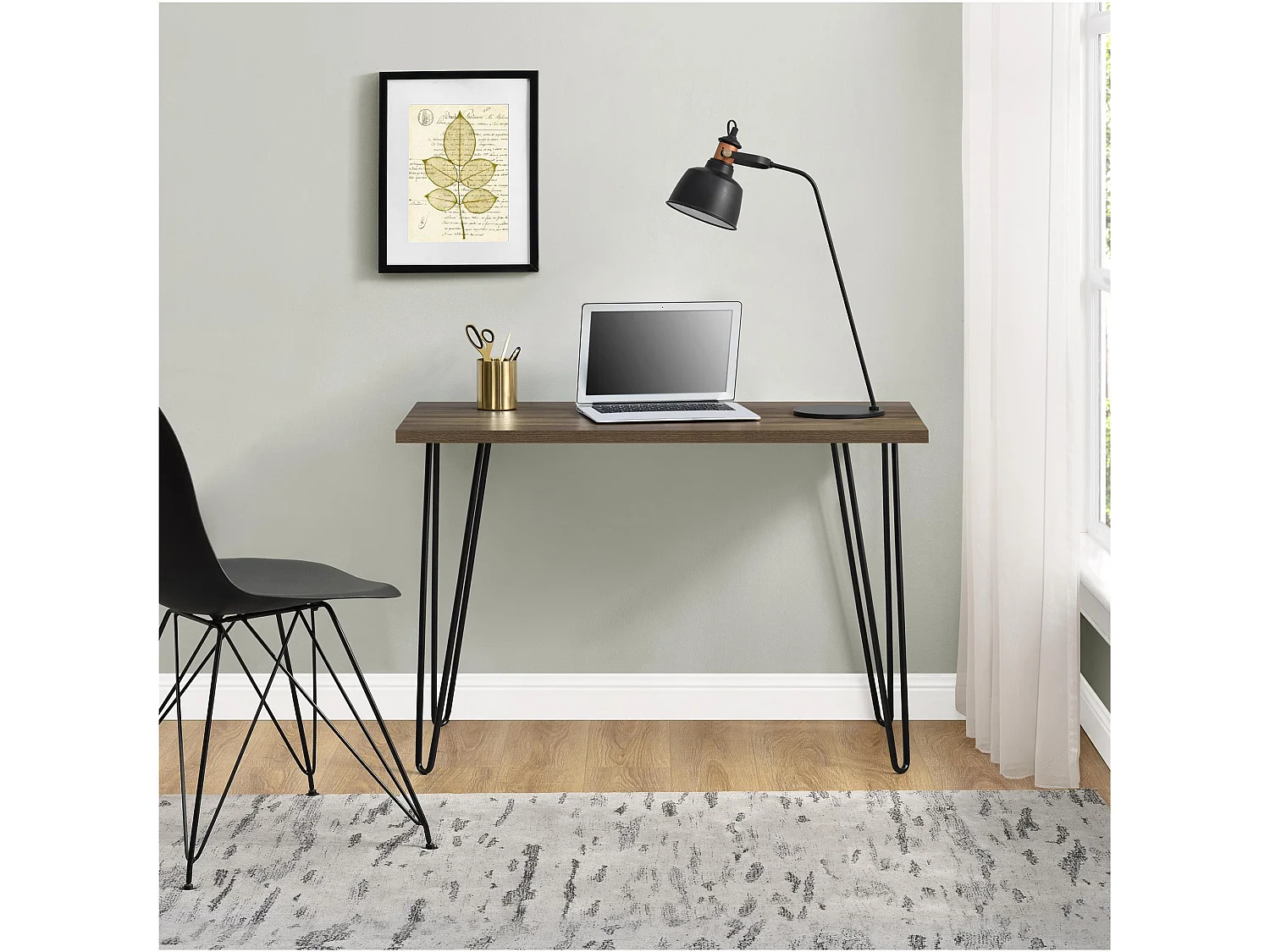 Owen | Computertisch in Walnussoptik Braun