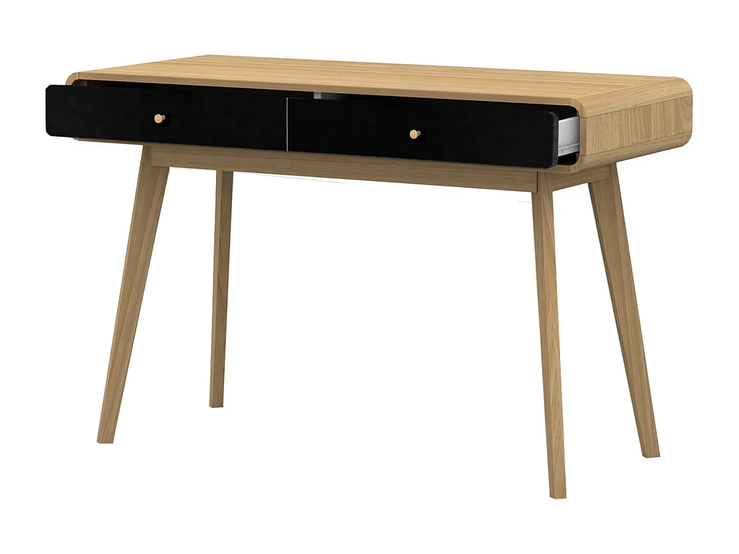 Scrittoio a 2 ante in agglomerato rovere e nero