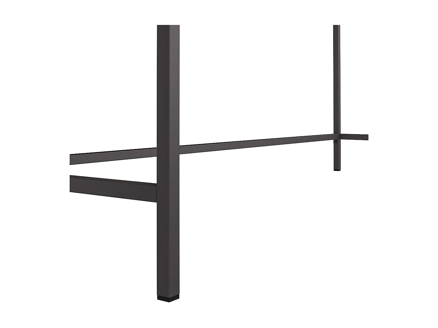 Mesa de ordenador en aglomerado de roble y estructura de metal