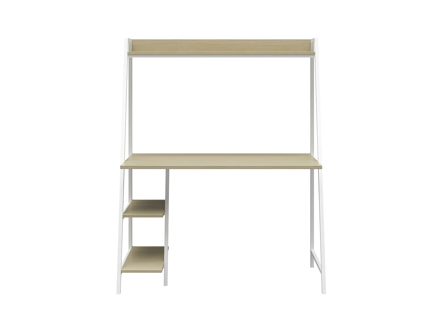 Bushwick | Bureau avec échelles en effet chêne clair et structure