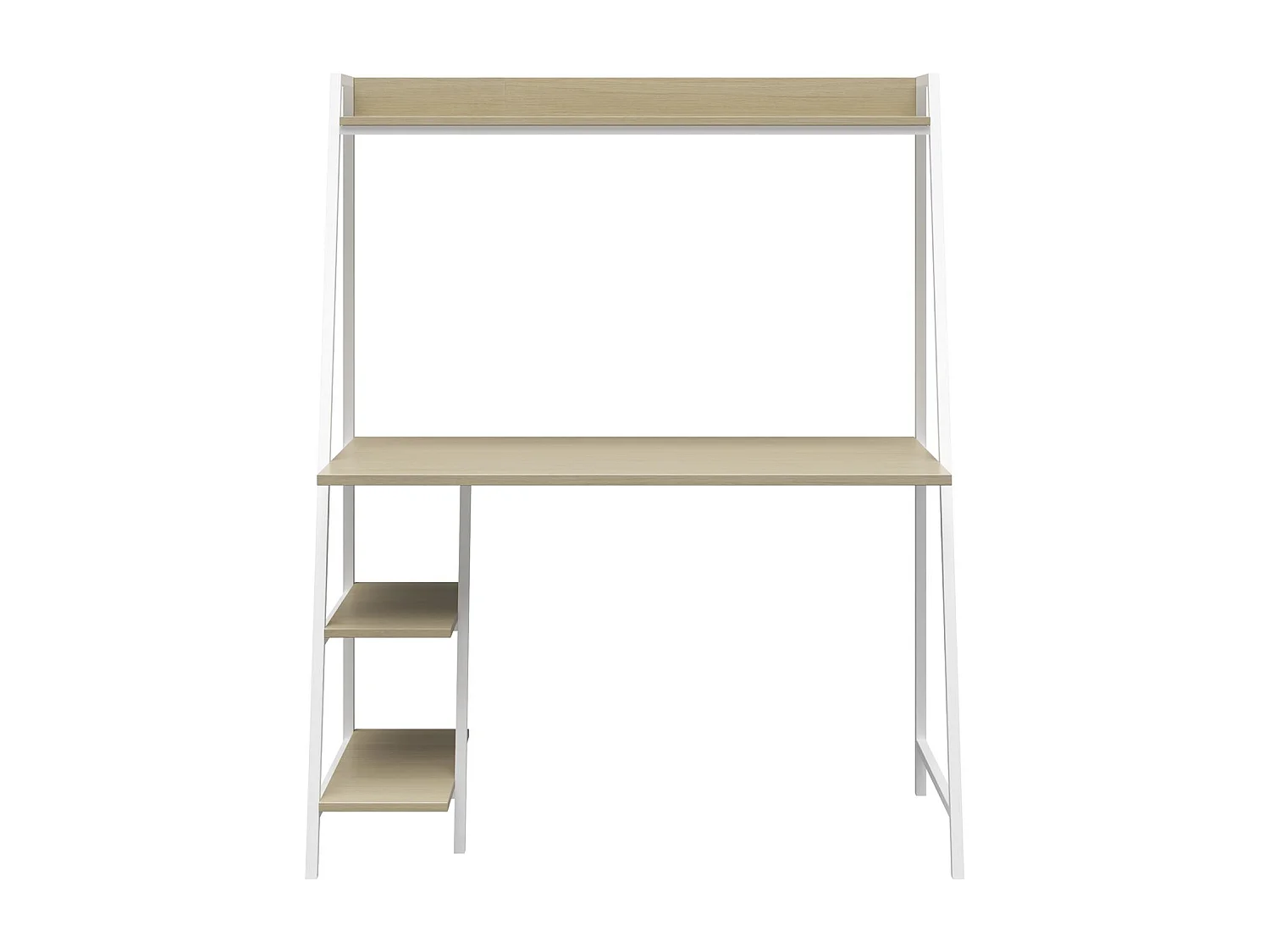 Bushwick | Bureau avec échelles en effet chêne clair et structure