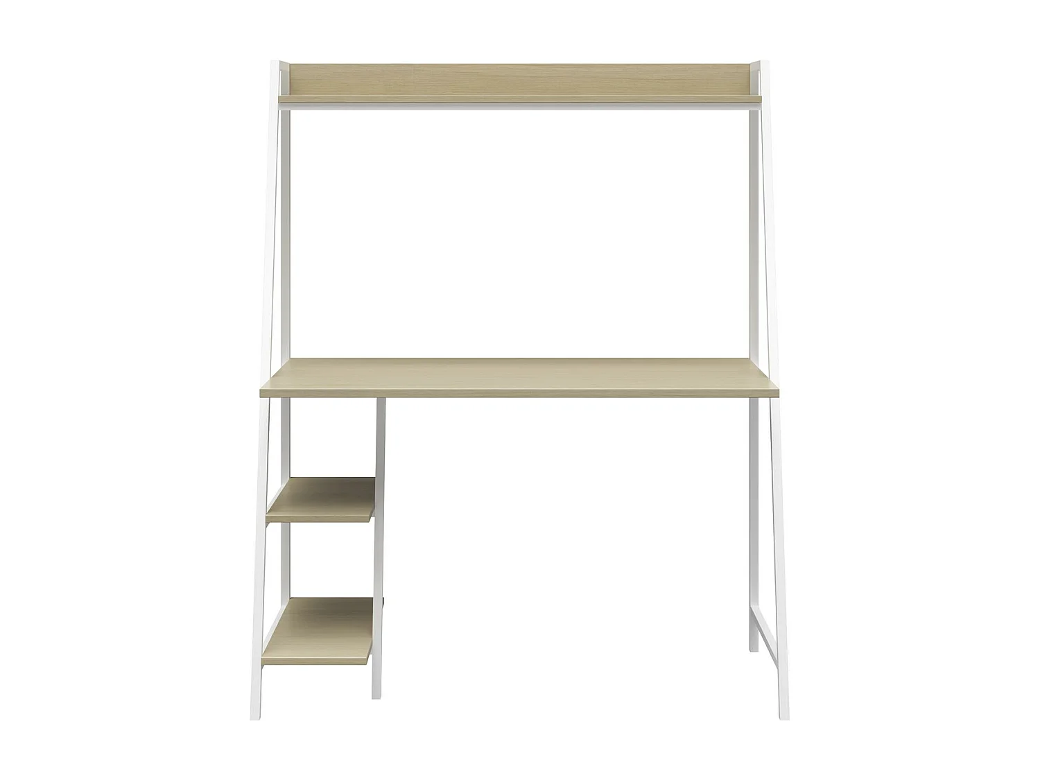 Bushwick | Bureau avec échelles en effet chêne clair et structure