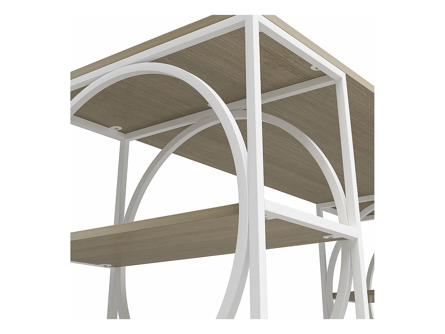 Escritorio de pedestal en tablero de partículas laminado roble claro