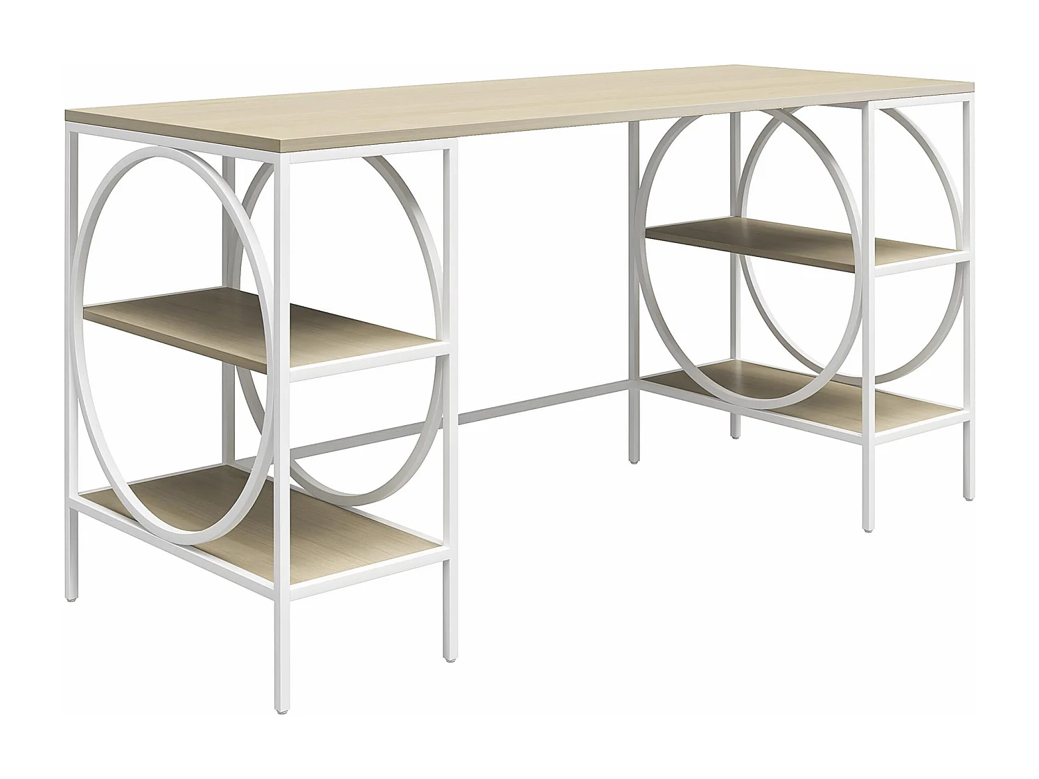 Cambridge | Bureau caisson en panneaux de particules stratifiés chêne clair