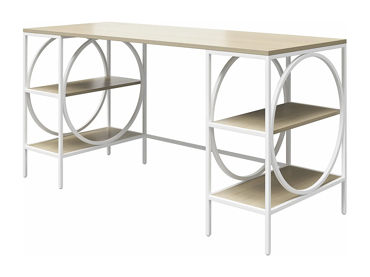 Cambridge | Bureau caisson en panneaux de particules stratifiés chêne clair