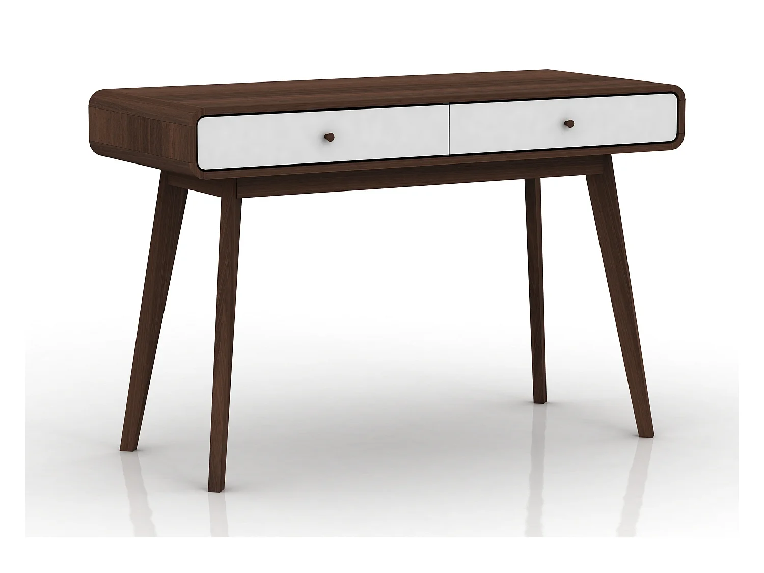 Escritorio con 2 puertas en tablero aglomerado nogal y blanco