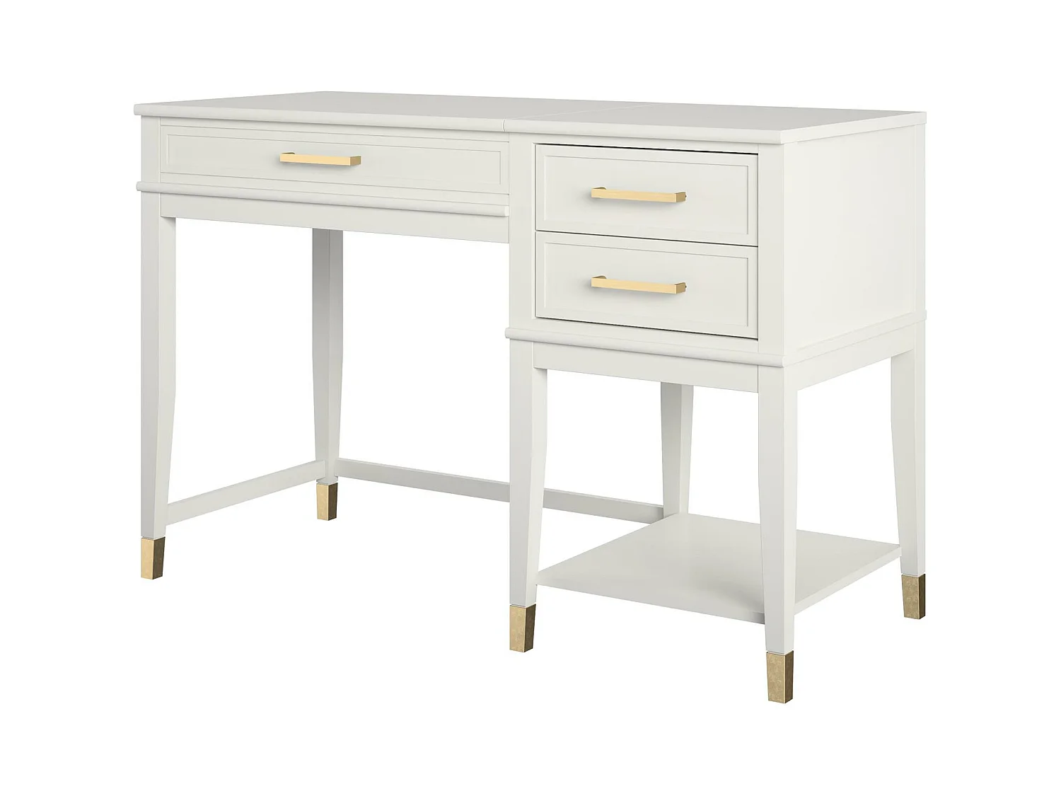 Westerleigh | Computertisch mit Lifttop aus MDF Weiß
