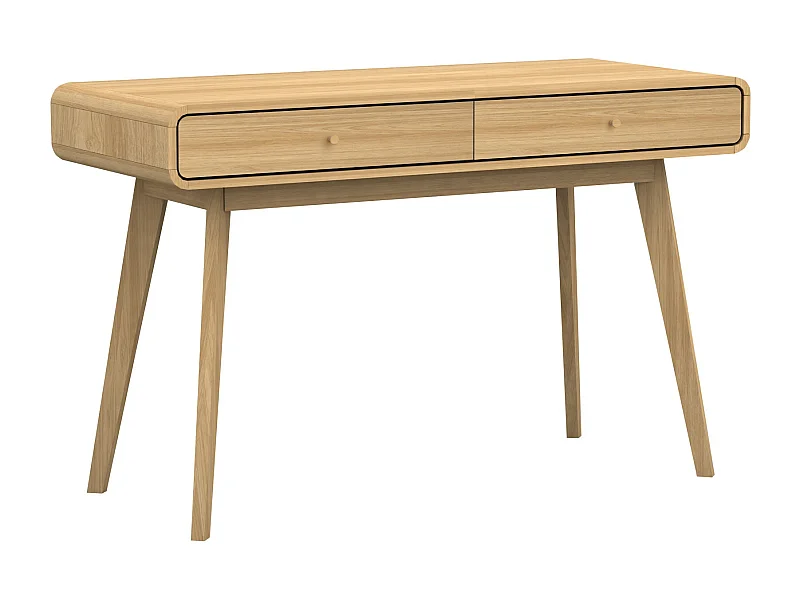 Schreibtisch mit 2 Türen aus partieller Eiche