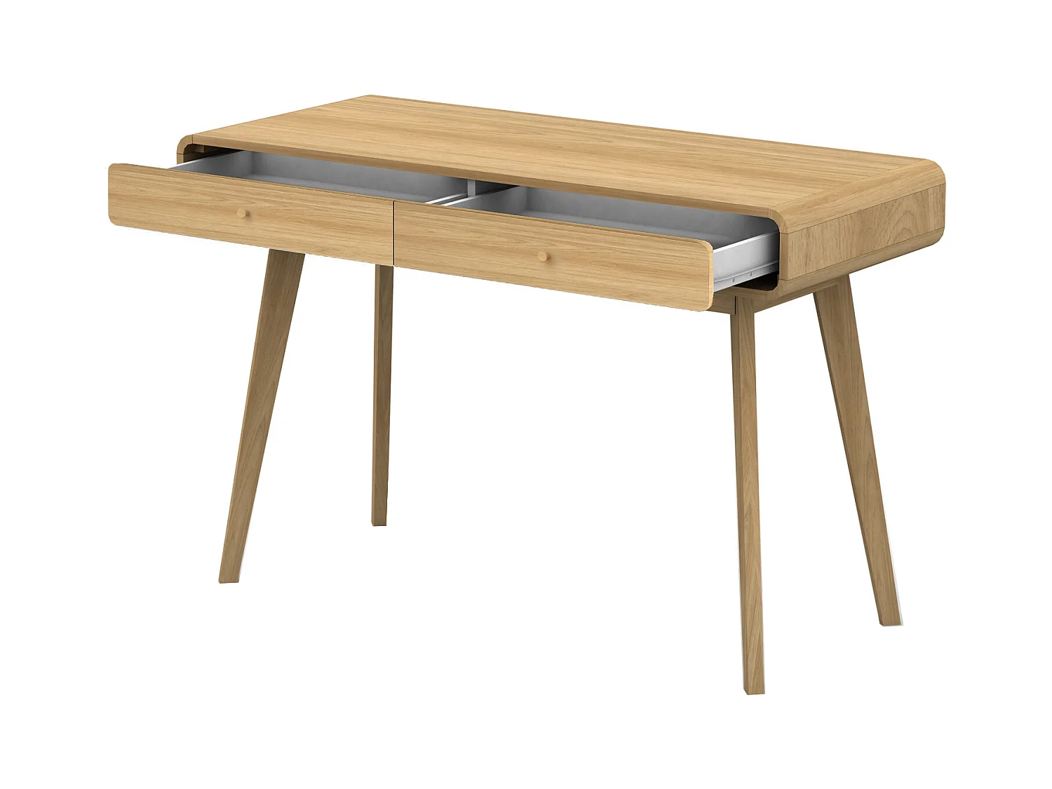 Cassie | Bureau avec 2 portes en effet chêne