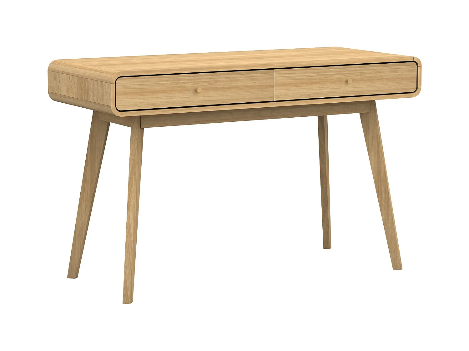 Cassie | Bureau avec 2 portes en effet chêne