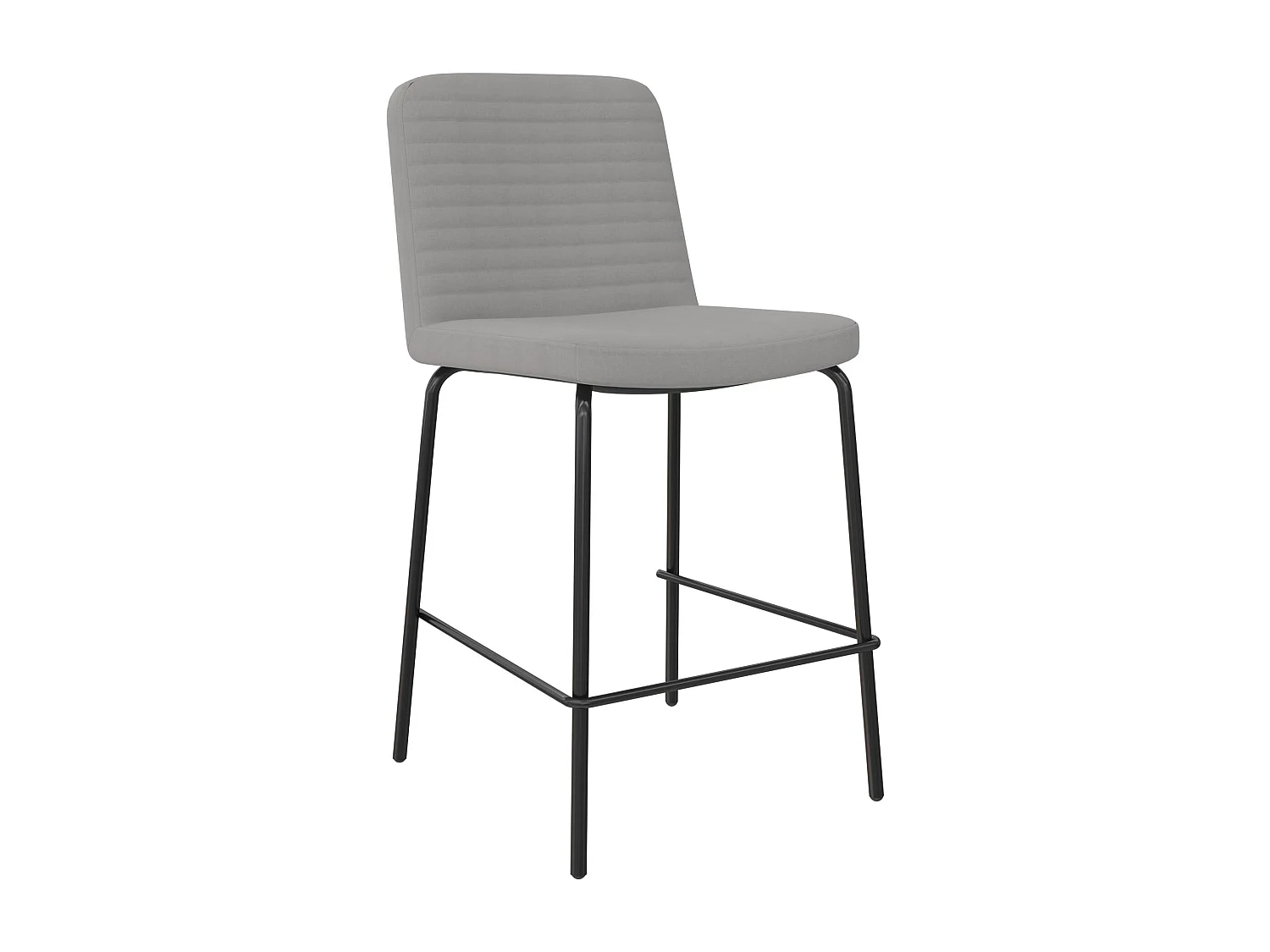 Corey | Tabouret de comptoir en tissu gris