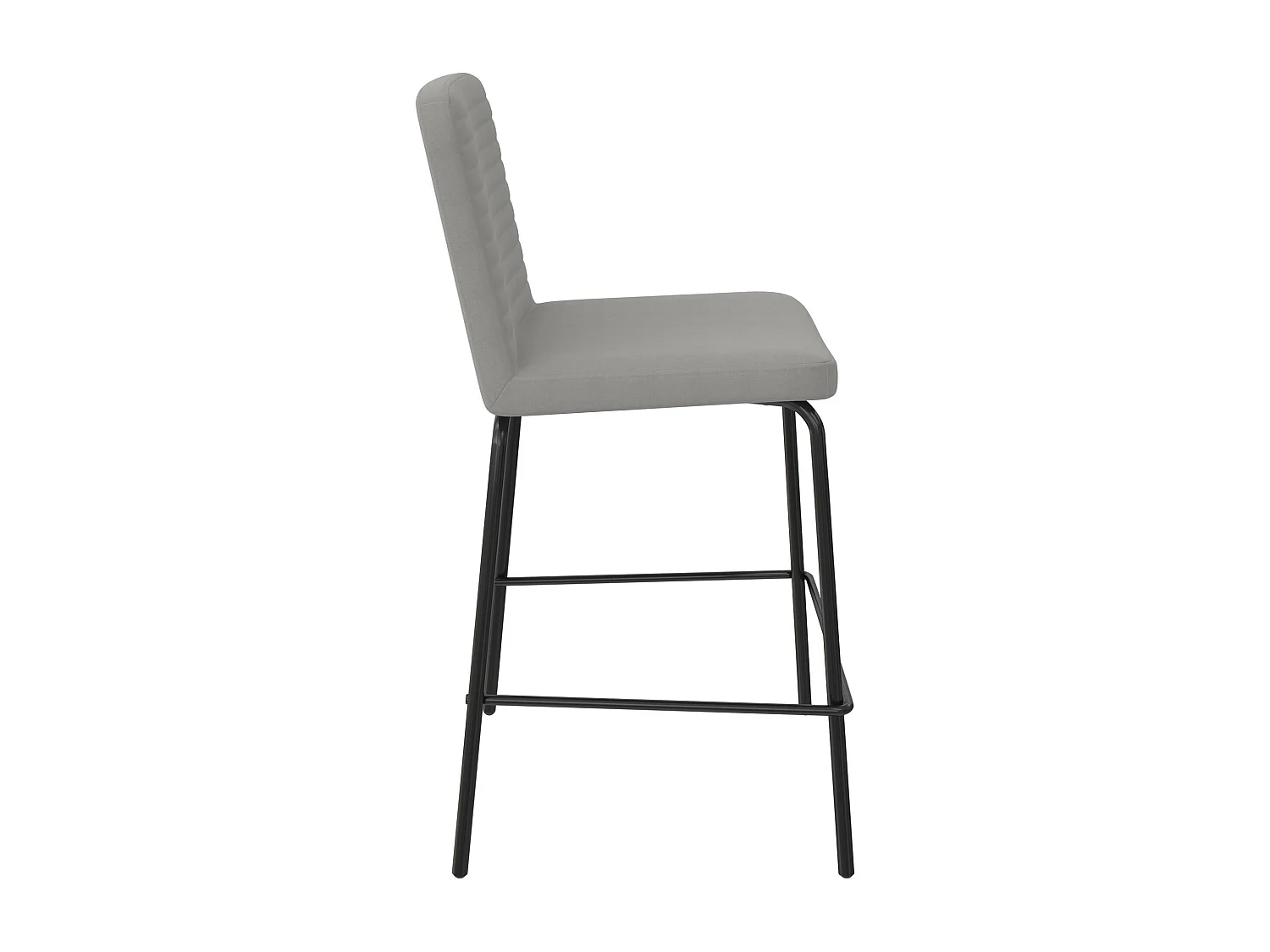 Corey | Tabouret de comptoir en tissu gris