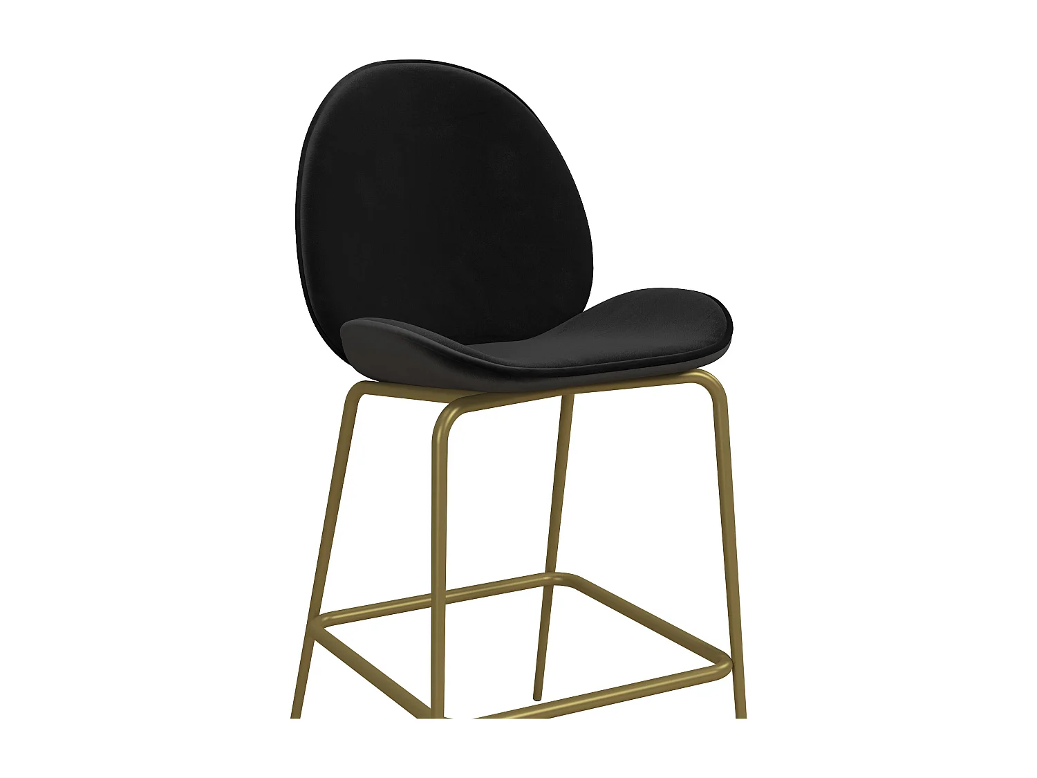 Gestoffeerde Baliekruk in Fluweel Zwart