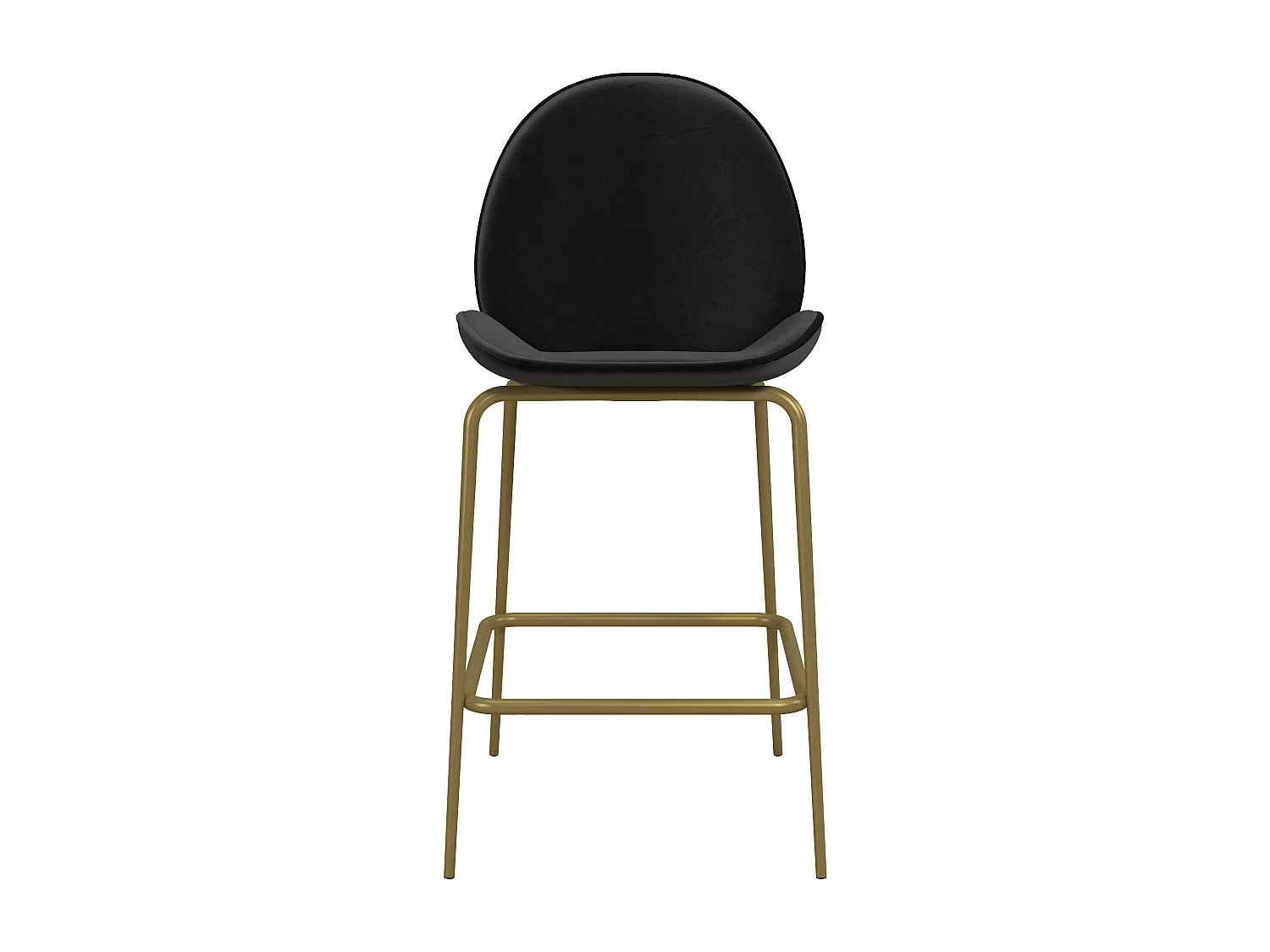 Gestoffeerde Baliekruk in Fluweel Zwart