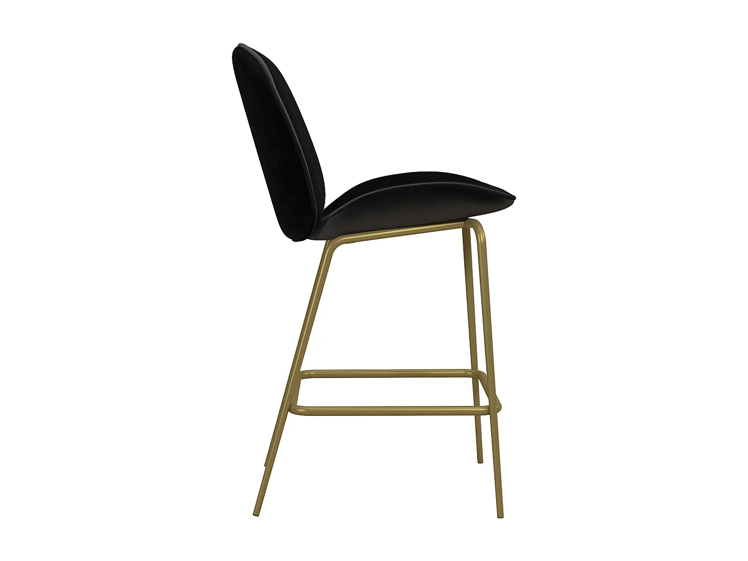 Gestoffeerde Baliekruk in Fluweel Zwart