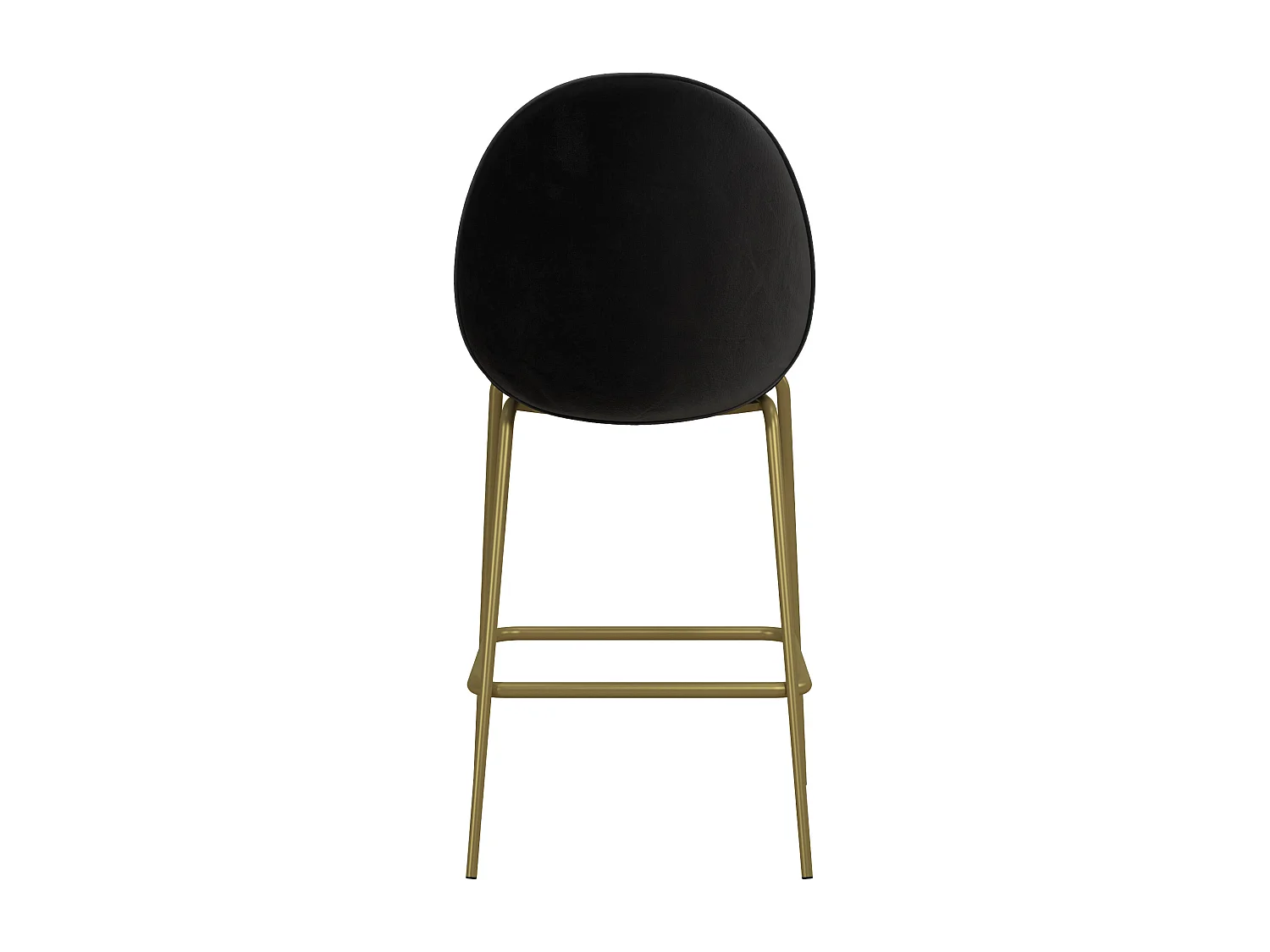 Gestoffeerde Baliekruk in Fluweel Zwart