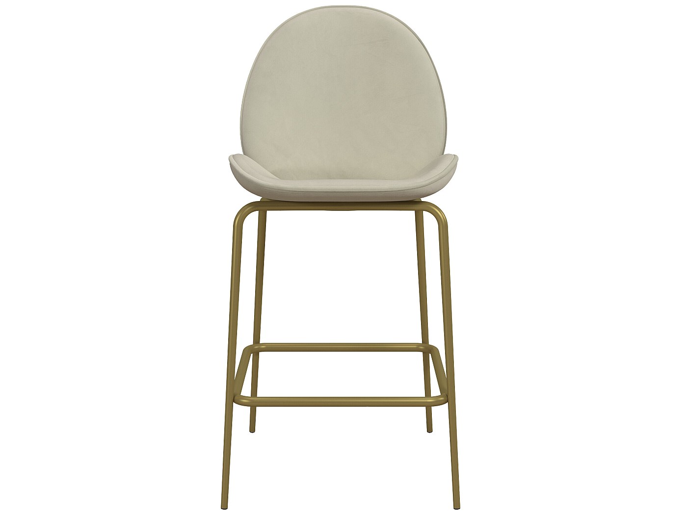 SixBros. Sgabello Ufficio Imbottito In Ecopelle Bianco Avorio - Altezza Regolabile, Seduta Confortevole, Modello M-95027/193