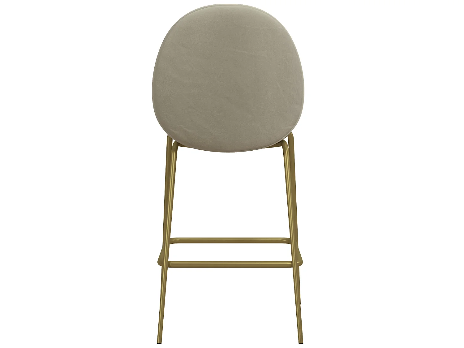 Astor | Tabouret de comptoir rembourré en velours ivoire