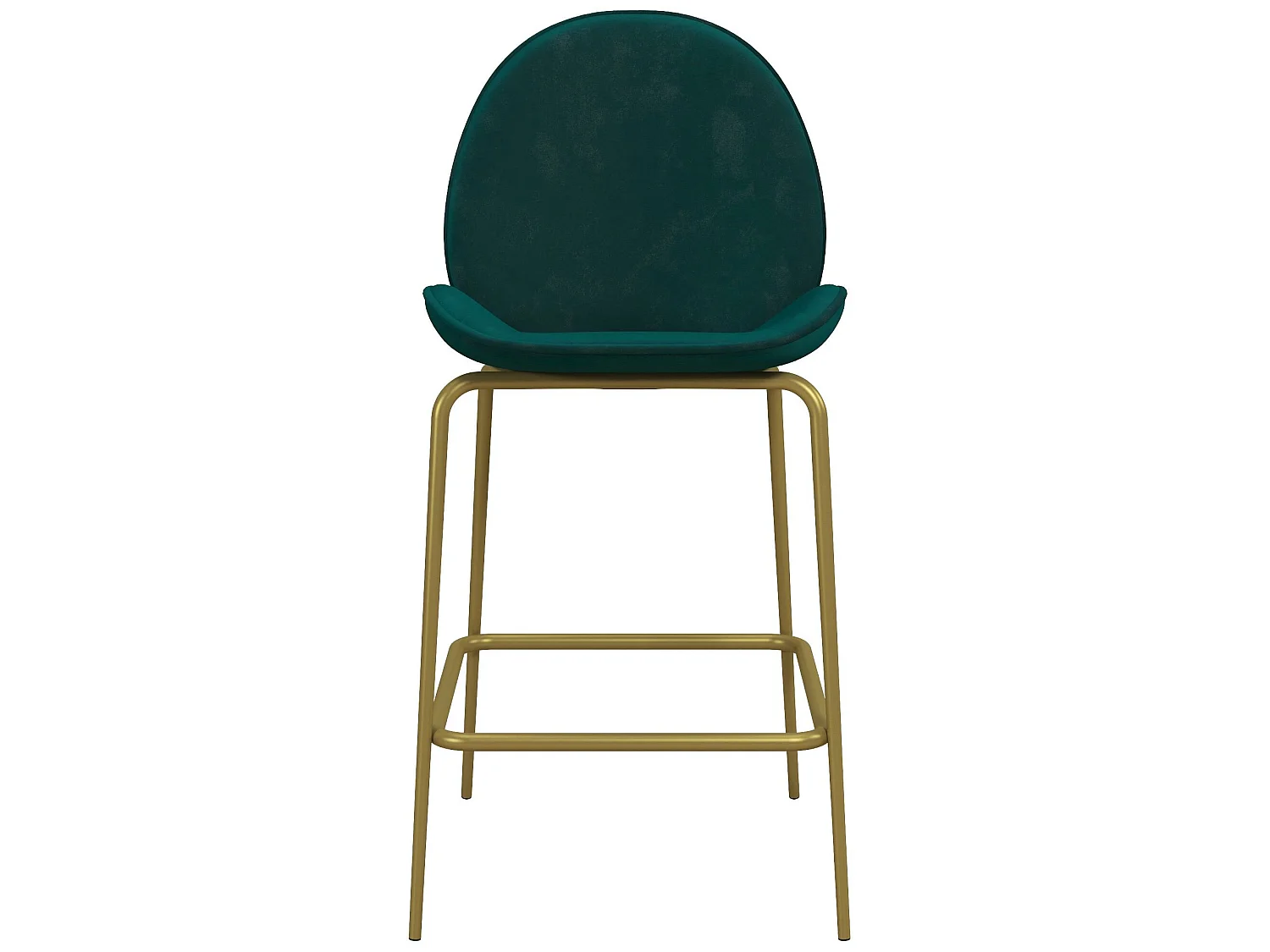Tabouret de comptoir rembourré en velours vert