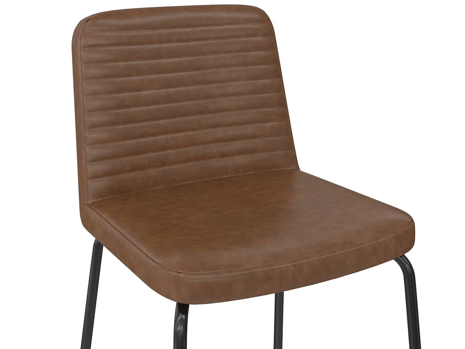 Corey | Tabouret de comptoir en simili cuir camel
