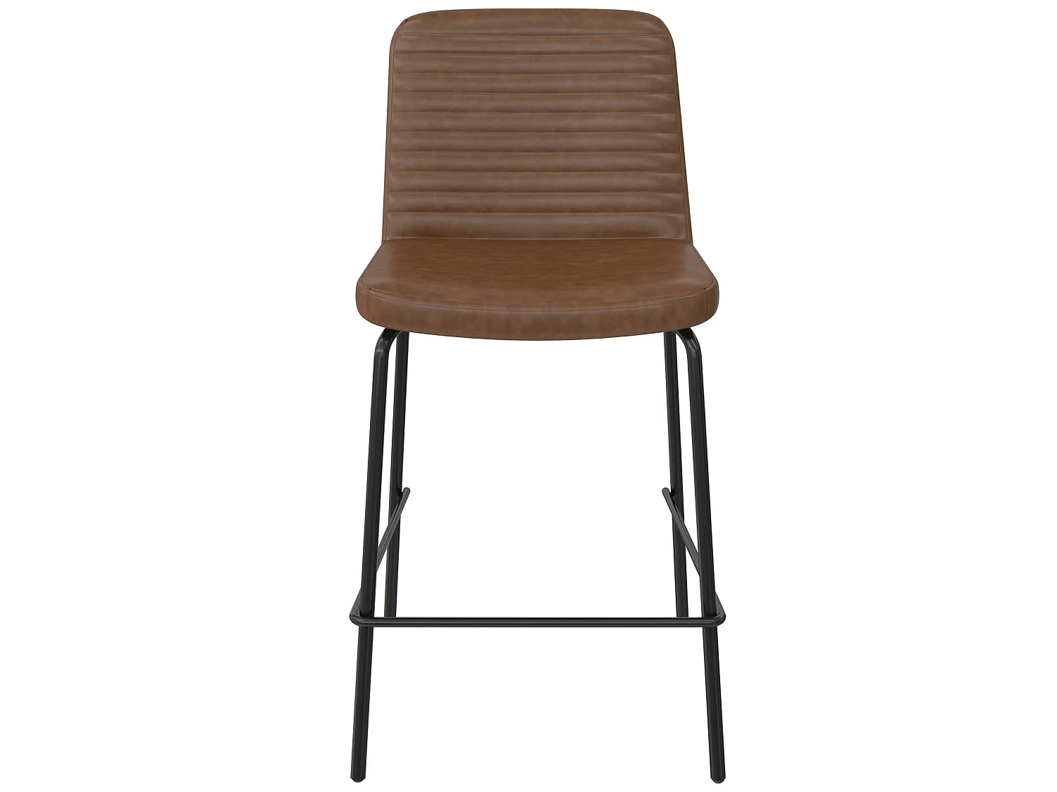 Corey | Tabouret de comptoir en simili cuir camel