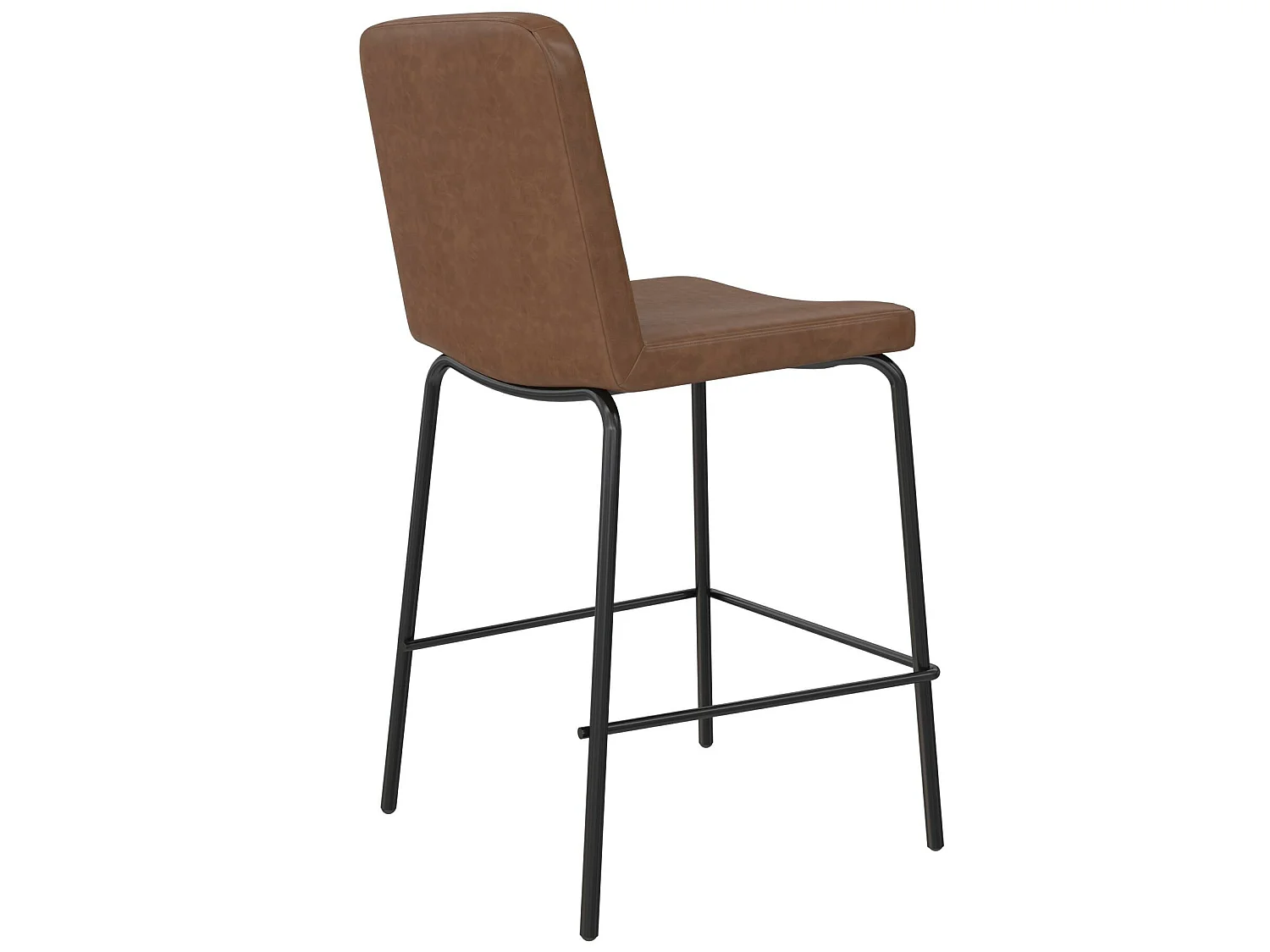 Corey | Tabouret de comptoir en simili cuir camel