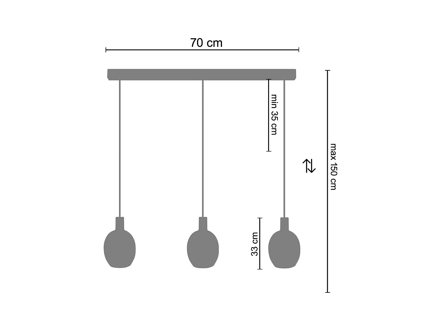 Lustre TOSEL ,métal,Multicolore, P 100xD20xD H  cm