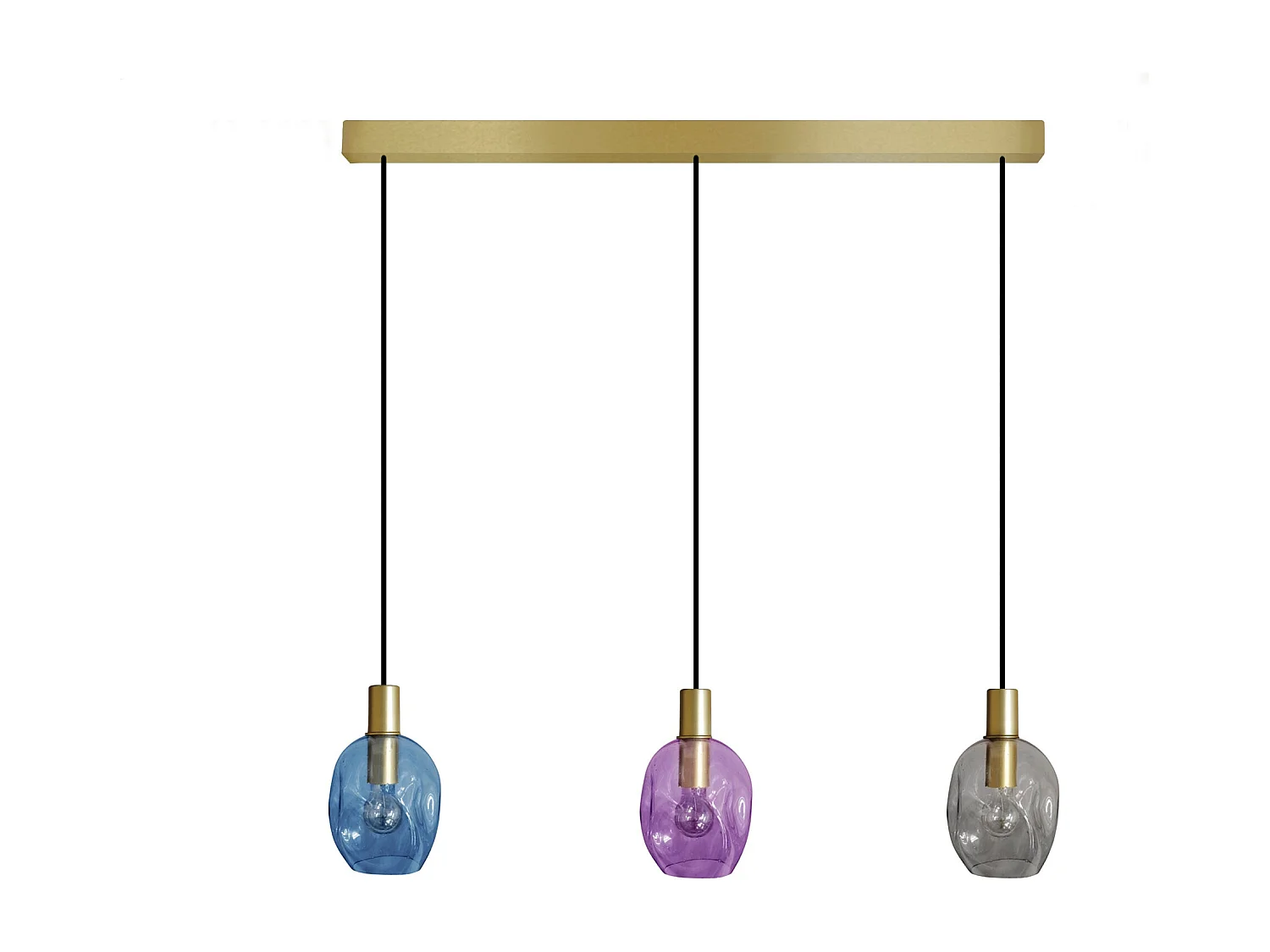 Suspensão TOSEL  VINGOLF vidro bar claro D60 x  H100  cm