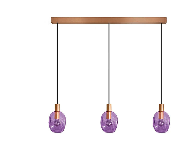 Suspensão TOSEL  VINGOLF vidro bar âmbar D60 x  H100  cm